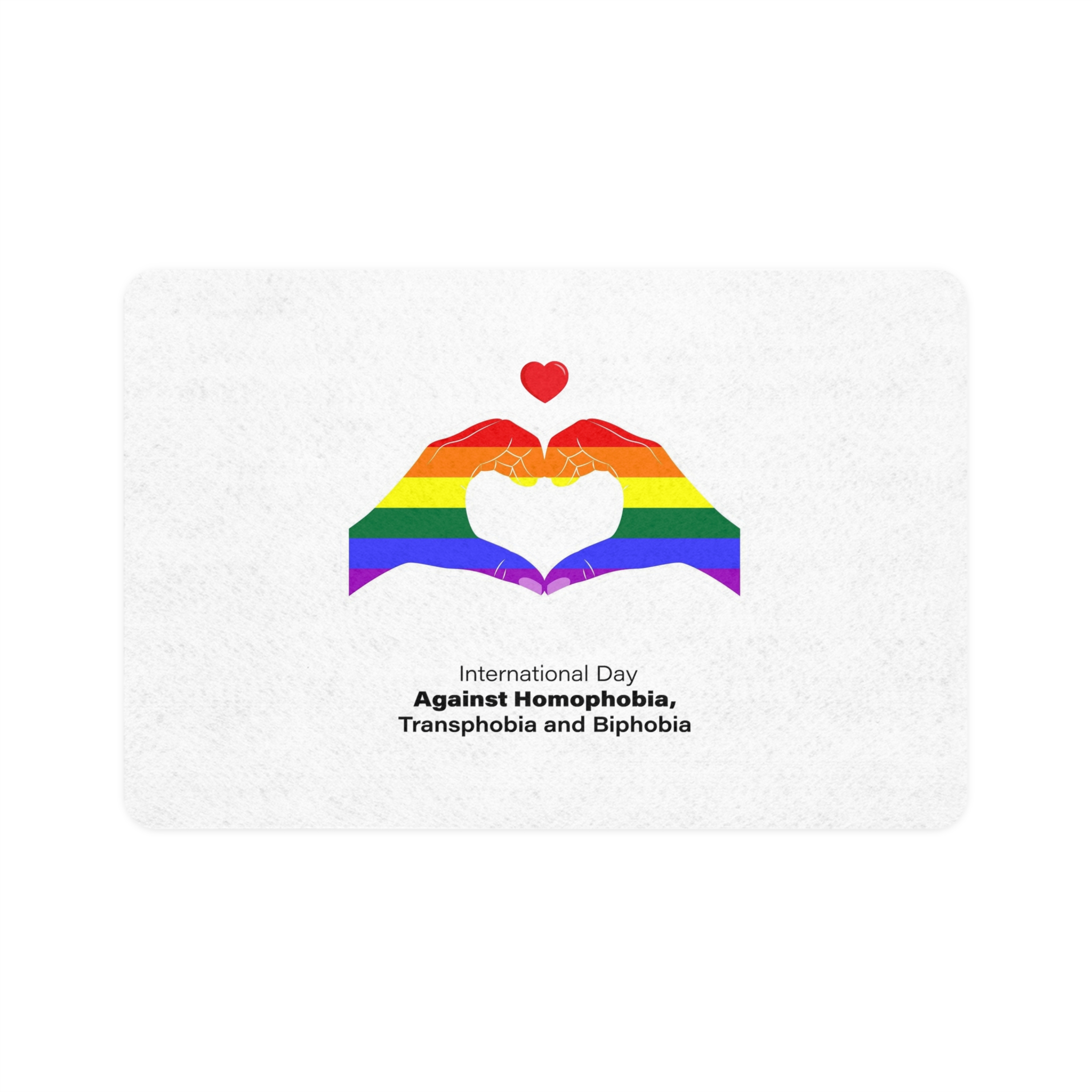 Vector Illustration International Day Against Homophobia Transphobia Biphobia Pet Food Mat 12x18