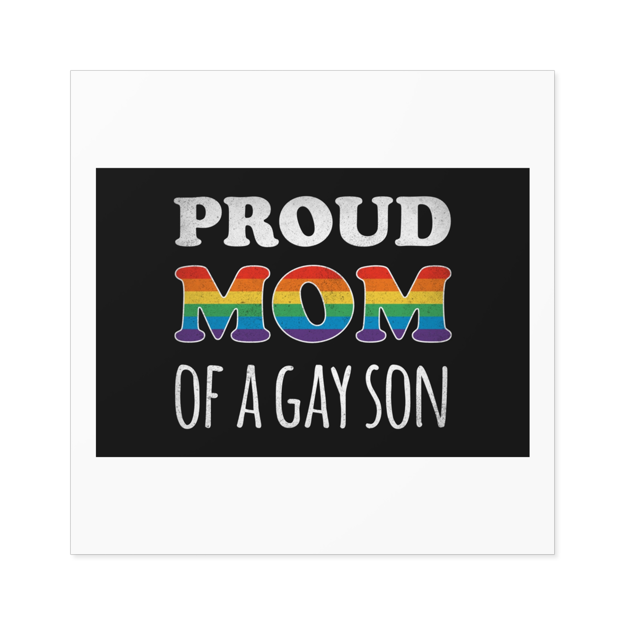 Mother Day Pride Rainbow Typography Vector Premium T Shirt(4) Laminate Stickers Square - Image 17