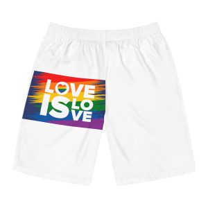 Lgbt Pride Month June Lesbian Gay Bisexual Transgender Lgbt Rainbow Flag Vector Illustration Mens Board Shorts Aop