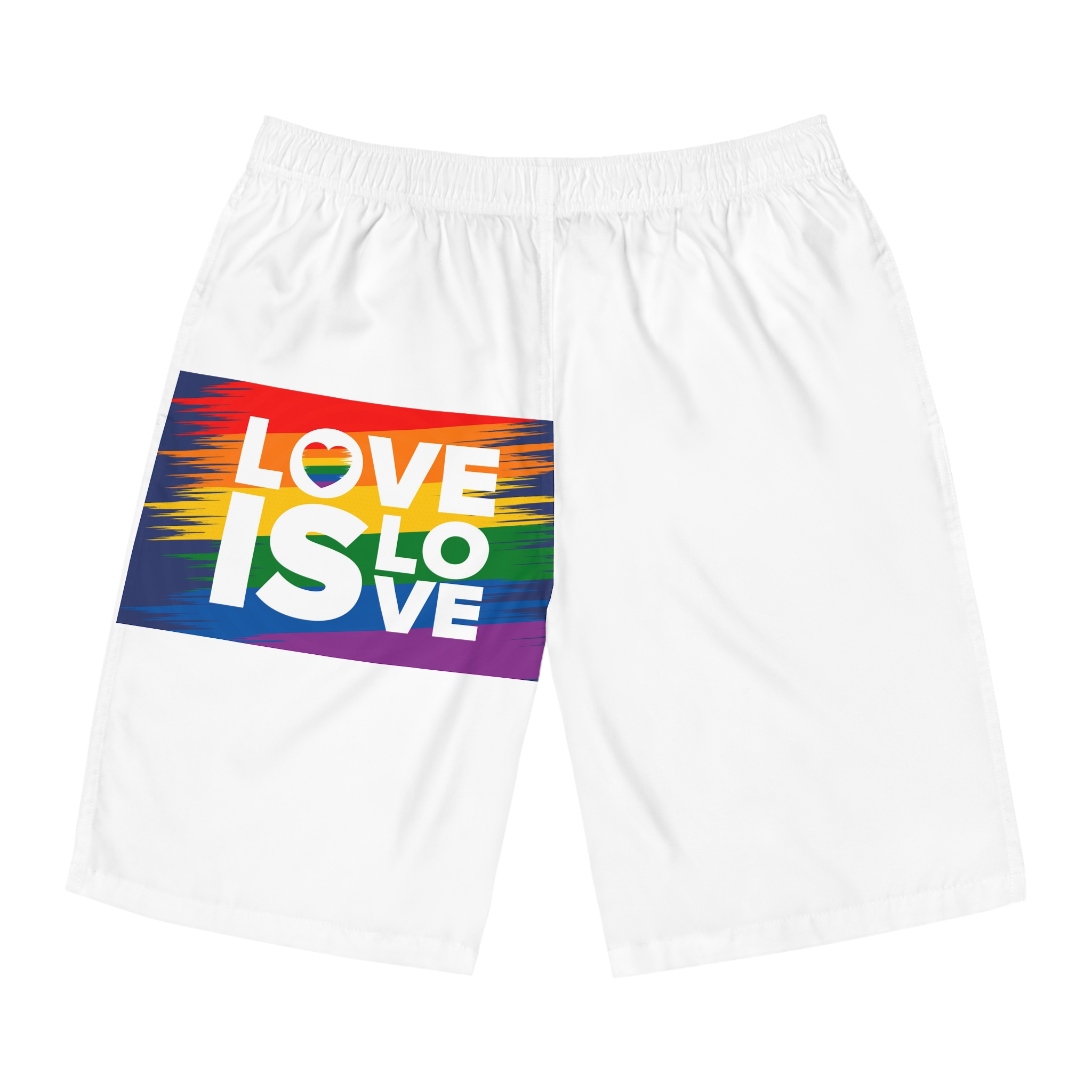 Lgbt Pride Month June Lesbian Gay Bisexual Transgender Lgbt Rainbow Flag Vector Illustration Mens Board Shorts Aop