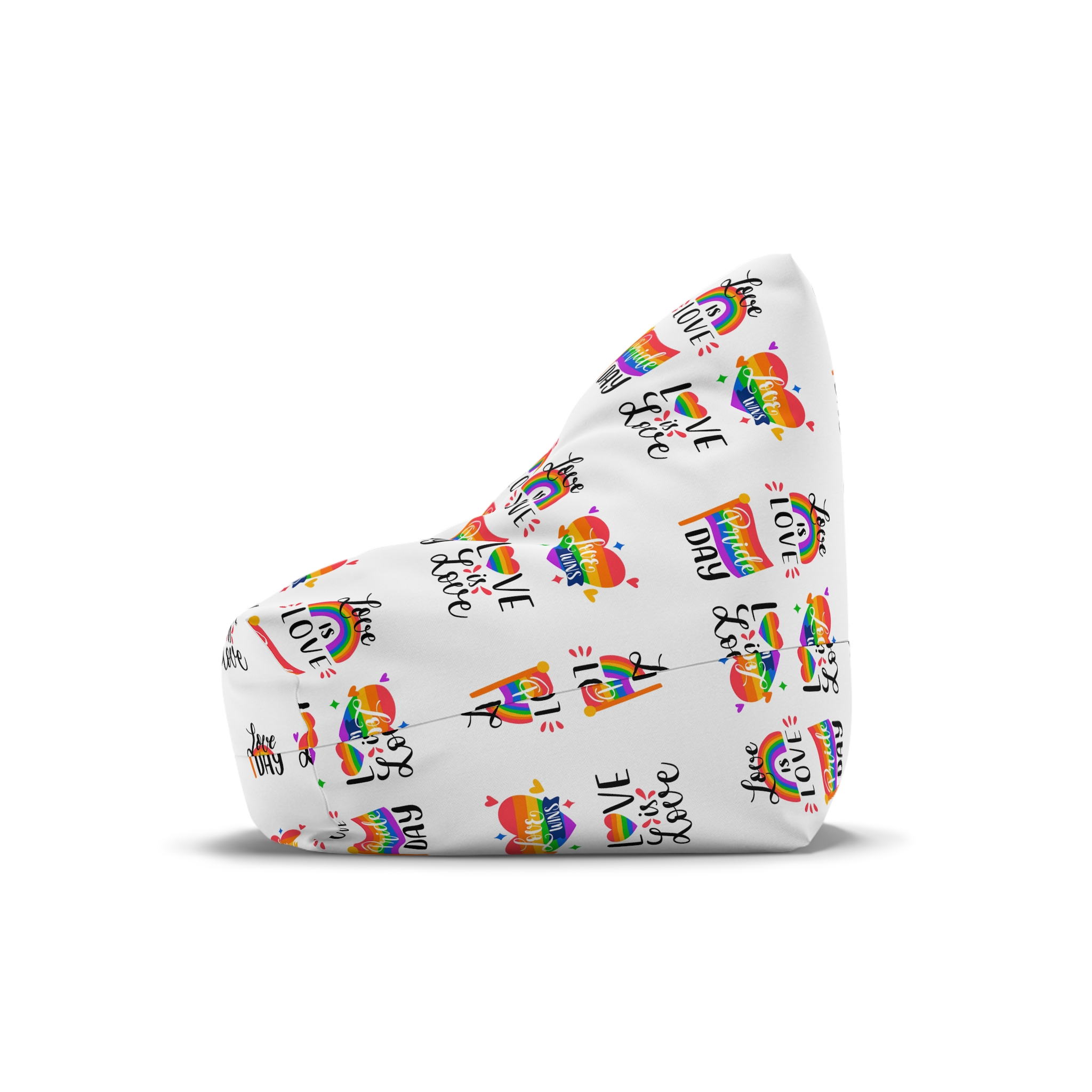 Hand Drawn Pride Day Label Collection Bean Bag Chair Cover - Image 4