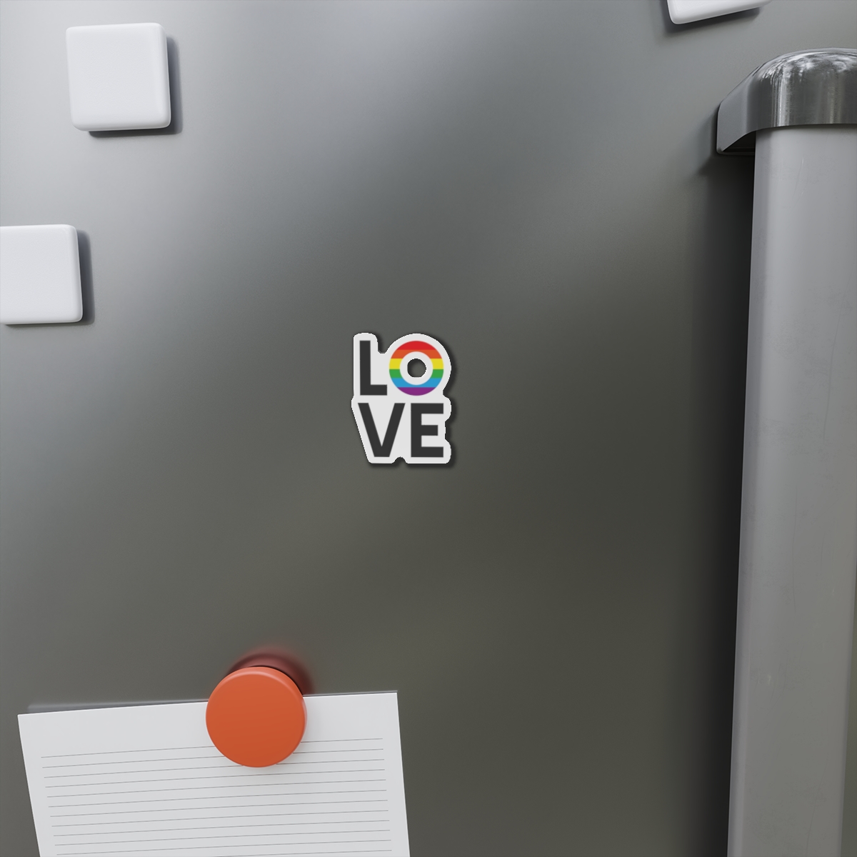 Vector Flat Lgbt Rainbow Flag Love Lettering Die Cut Magnets - Image 2