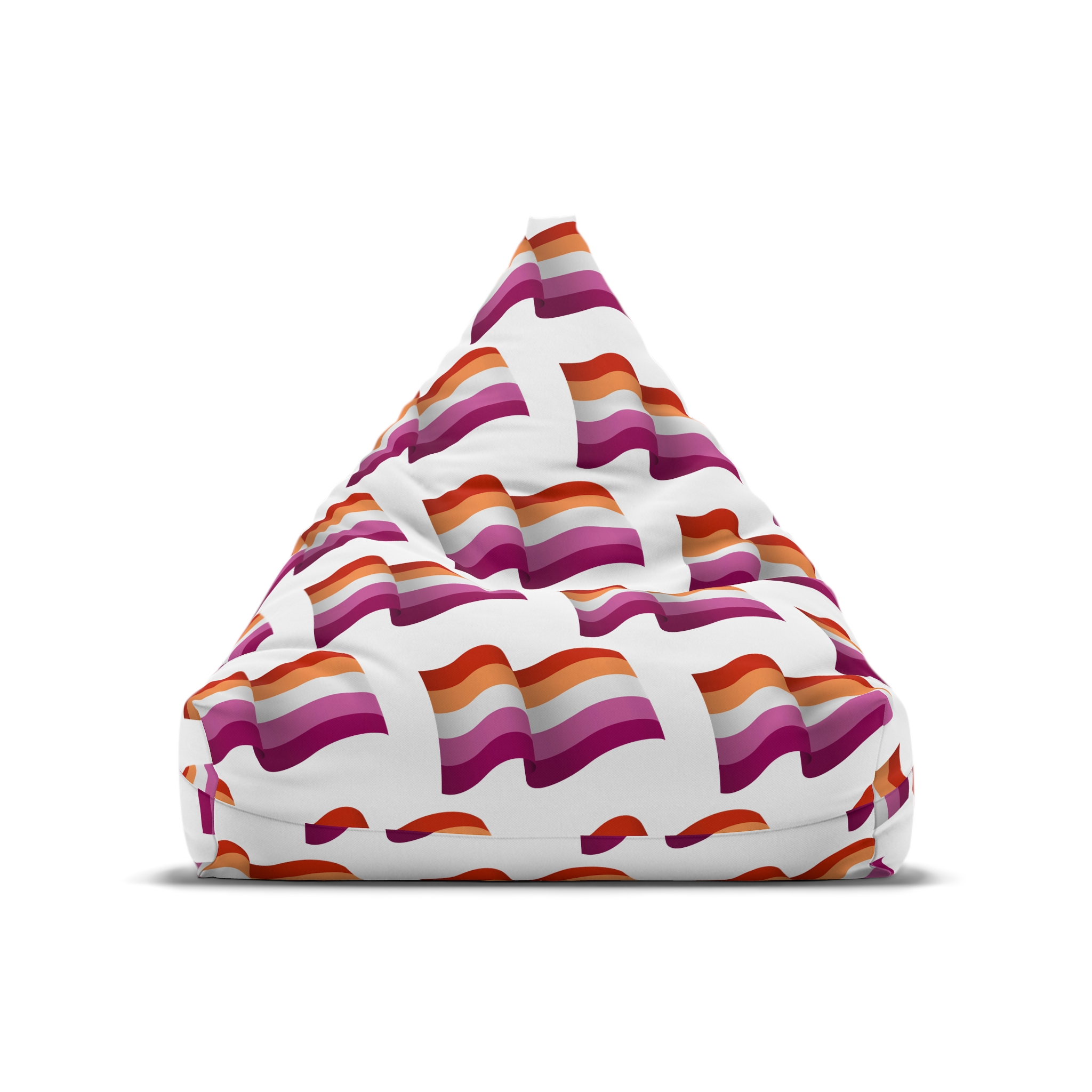 Flag Lesbian Lgbtq Ribbon Style Flag That Conveys Sense Movement Waving Effect Bean Bag Chair Cover - Image 5