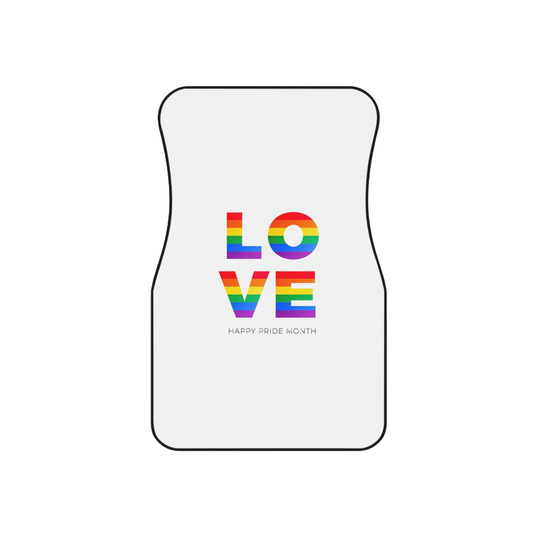 Love Word With Gay Pride Flag Car Mats Set Of 4 - Image 2