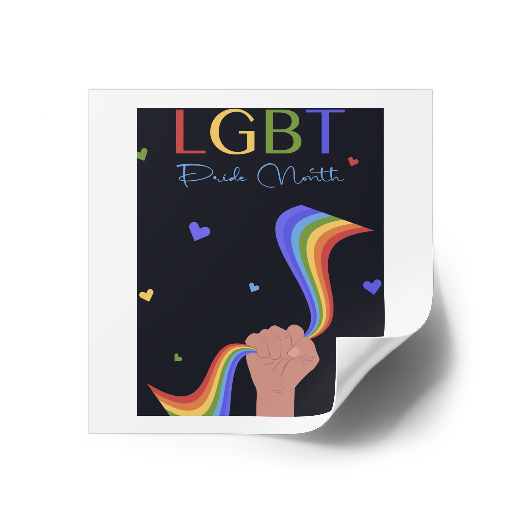 Poster Lgbt Pride Month Laminate Stickers Square - Image 18