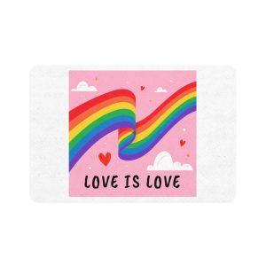 Colorful Flag Pride Day Pet Food Mat 12x18