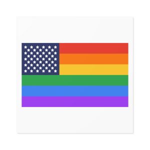 Lgbt Pride Month June Lesbian Gay Bisexual Transgender Lgbtq Flag Rainbow Vector (1) Laminate Stickers Square