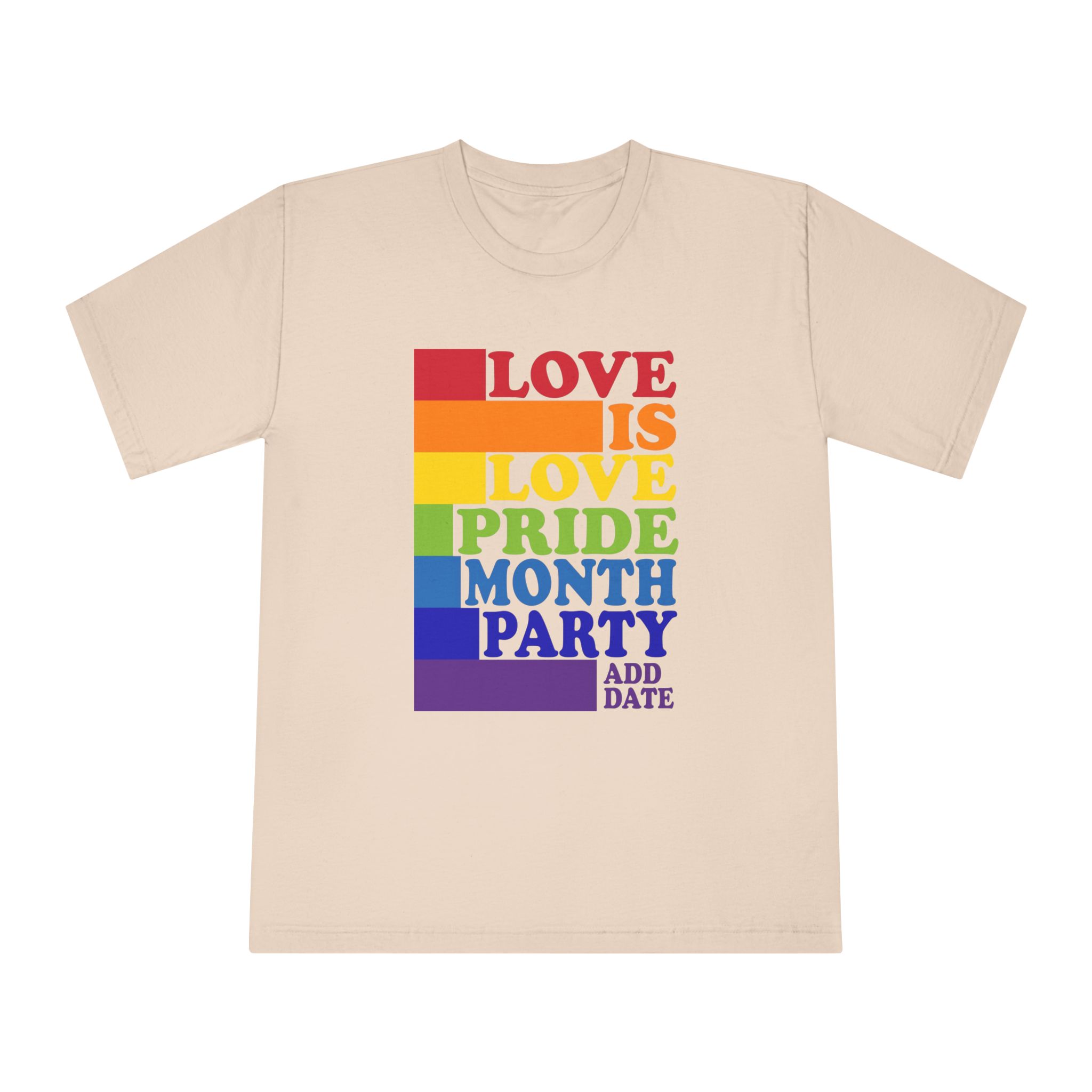 Love Is Love Pride Month Party Poster Flyer Social Media Post Design - Unisex Classic Crewneck T Shirt - Image 9