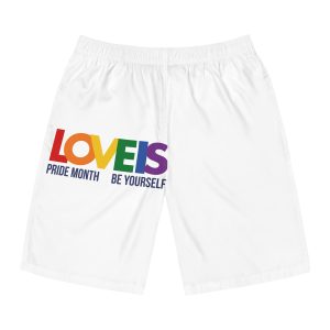 Lgbt Pride Month June 2026 Lesbian Gay Bisexual Transgender Lgbtq Flag Rainbow Love Vector Mens Board Shorts Aop