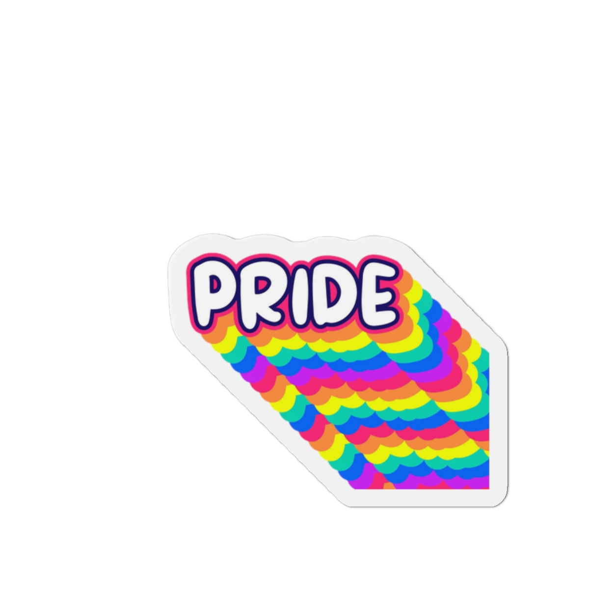 Pride Text Lettering Pride Month Celebration Poster Die Cut Magnets