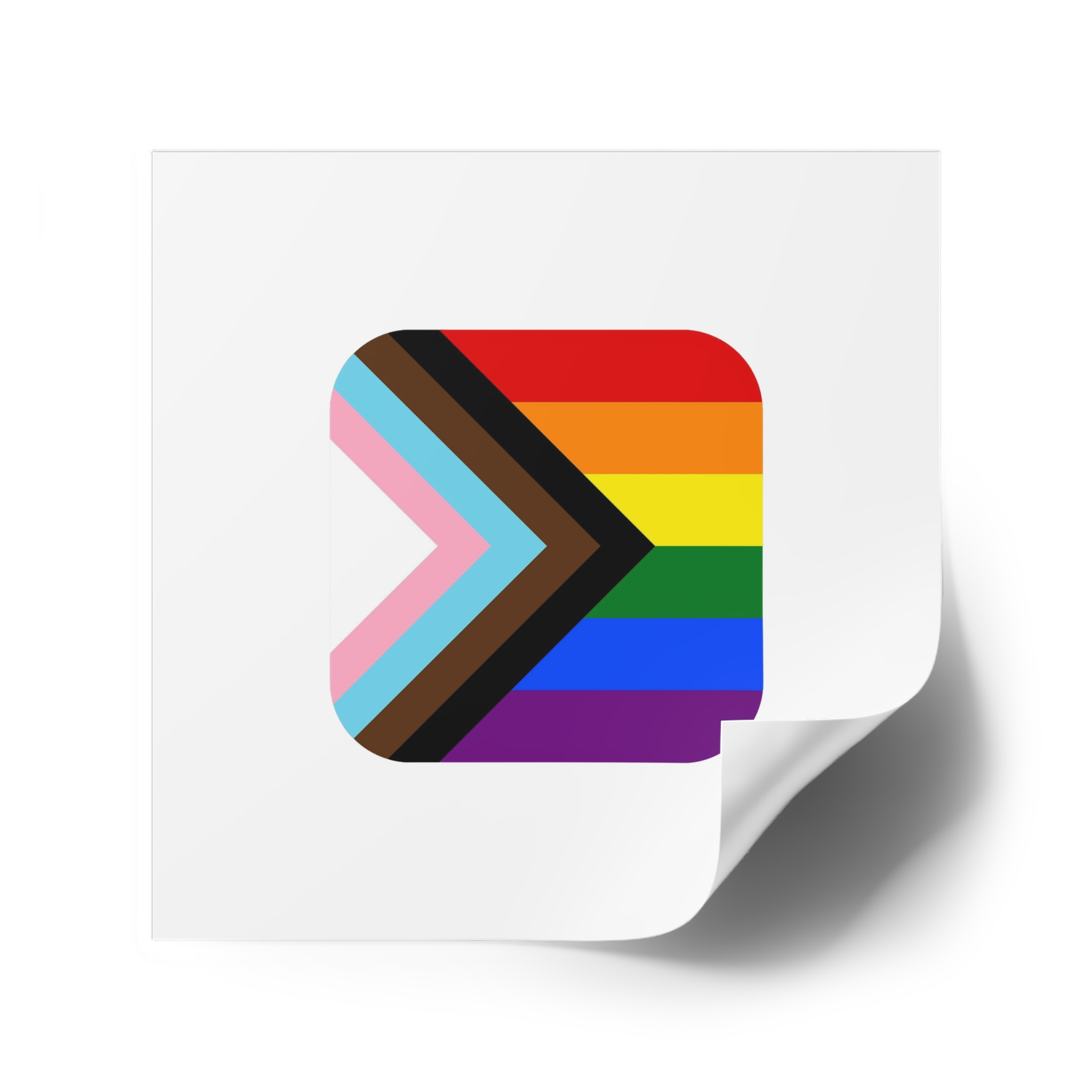 New Pride Flag Lgbtq Vector Illustartion Laminate Stickers Square - Image 34