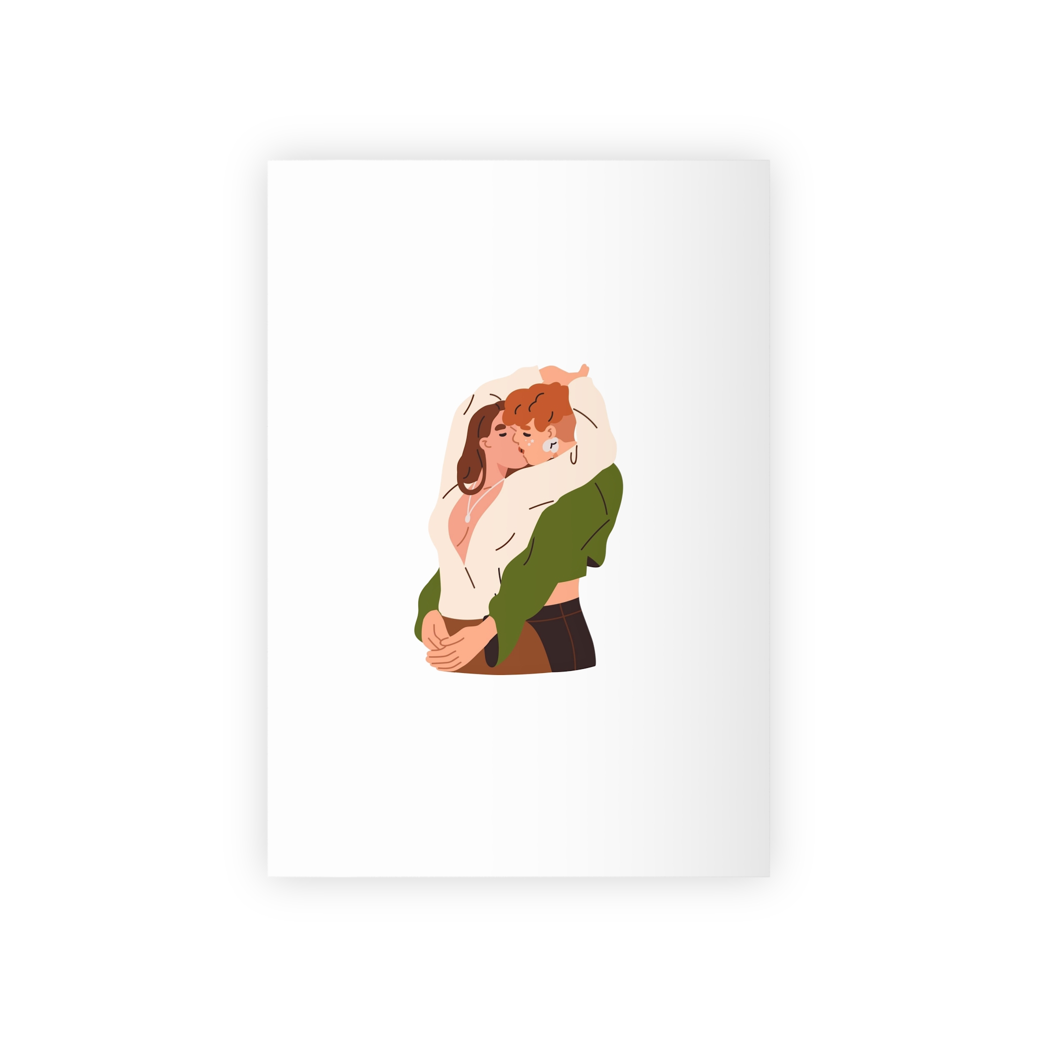 Girls Kissing Sexy Young Women Love Couple Foreplay Lesbian Girlfriends Lovers Lgbt Valentines Sexual Romantic Intimate Relationships Flat Vector Illustration Isolated White Background Gift Wrapping...