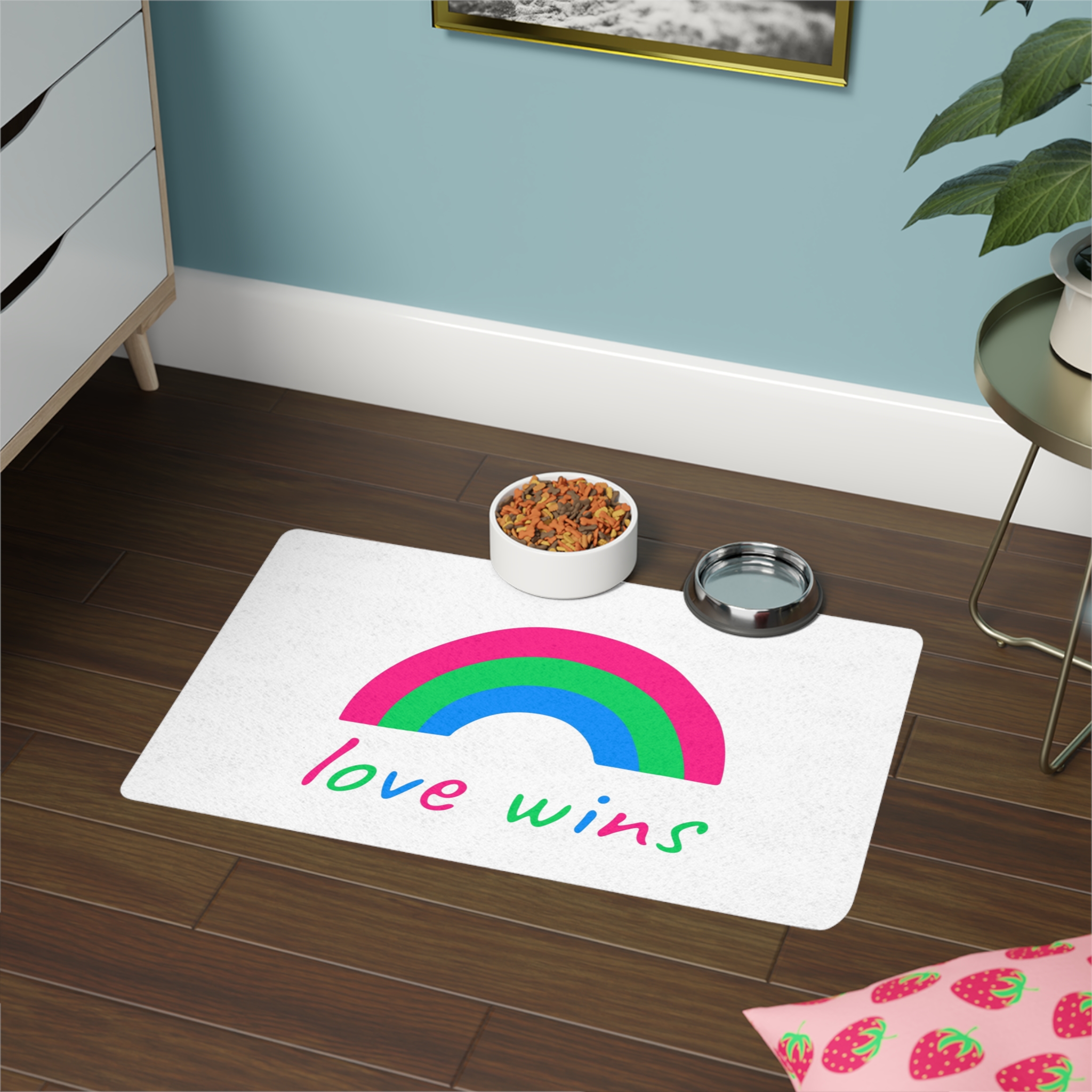 Colorful Rainbow Shape Polysexual Pride Flag Happy Pride Day Lgbtqia Community Pride Month Vector Hand Drawn Doodle Posters Stickers Logo Cards Pet Food Mat 12x18 - Image 4