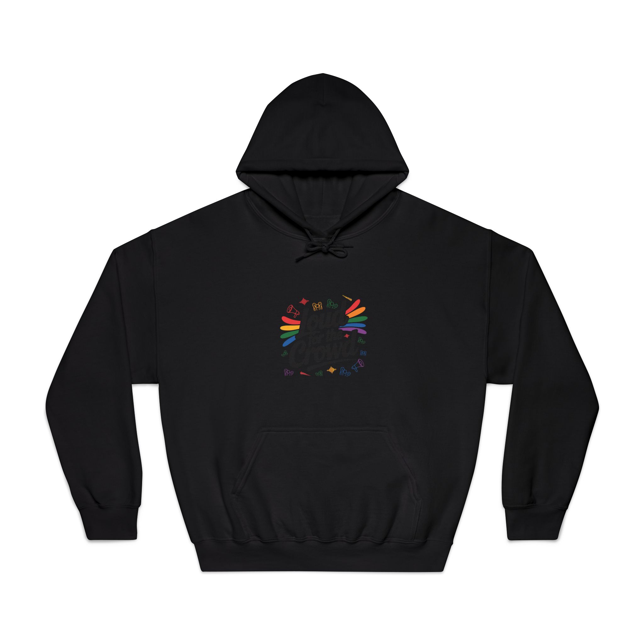 Loud Crowd T Shirt Design Isolated White Background 2 Unisex Dryblend Hooded Sweatshirt - Image 9