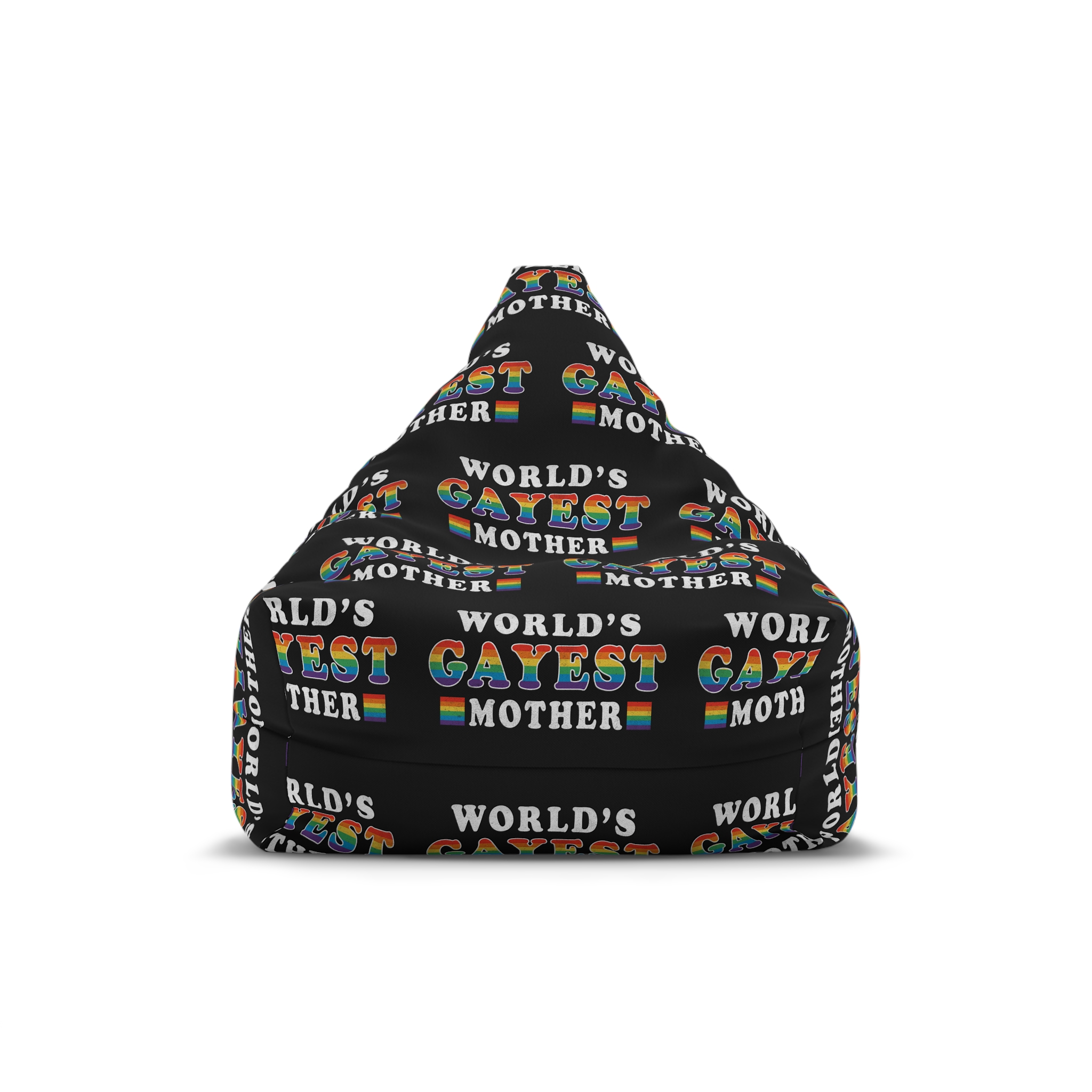Mother Day Pride Rainbow Typography Vector Premium T Shirt(1) Bean Bag Chair Cover