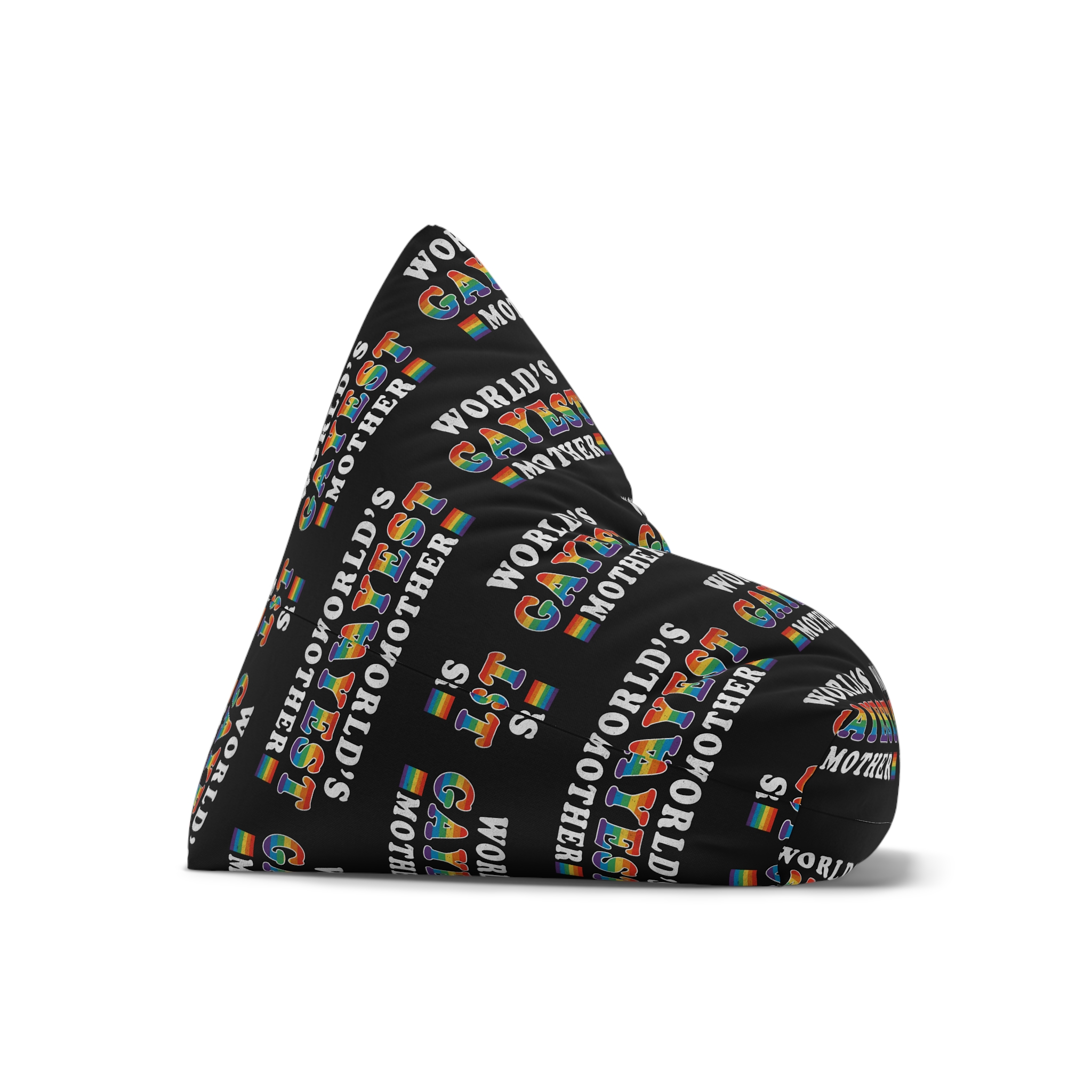 Mother Day Pride Rainbow Typography Vector Premium T Shirt(1) Bean Bag Chair Cover - Image 7