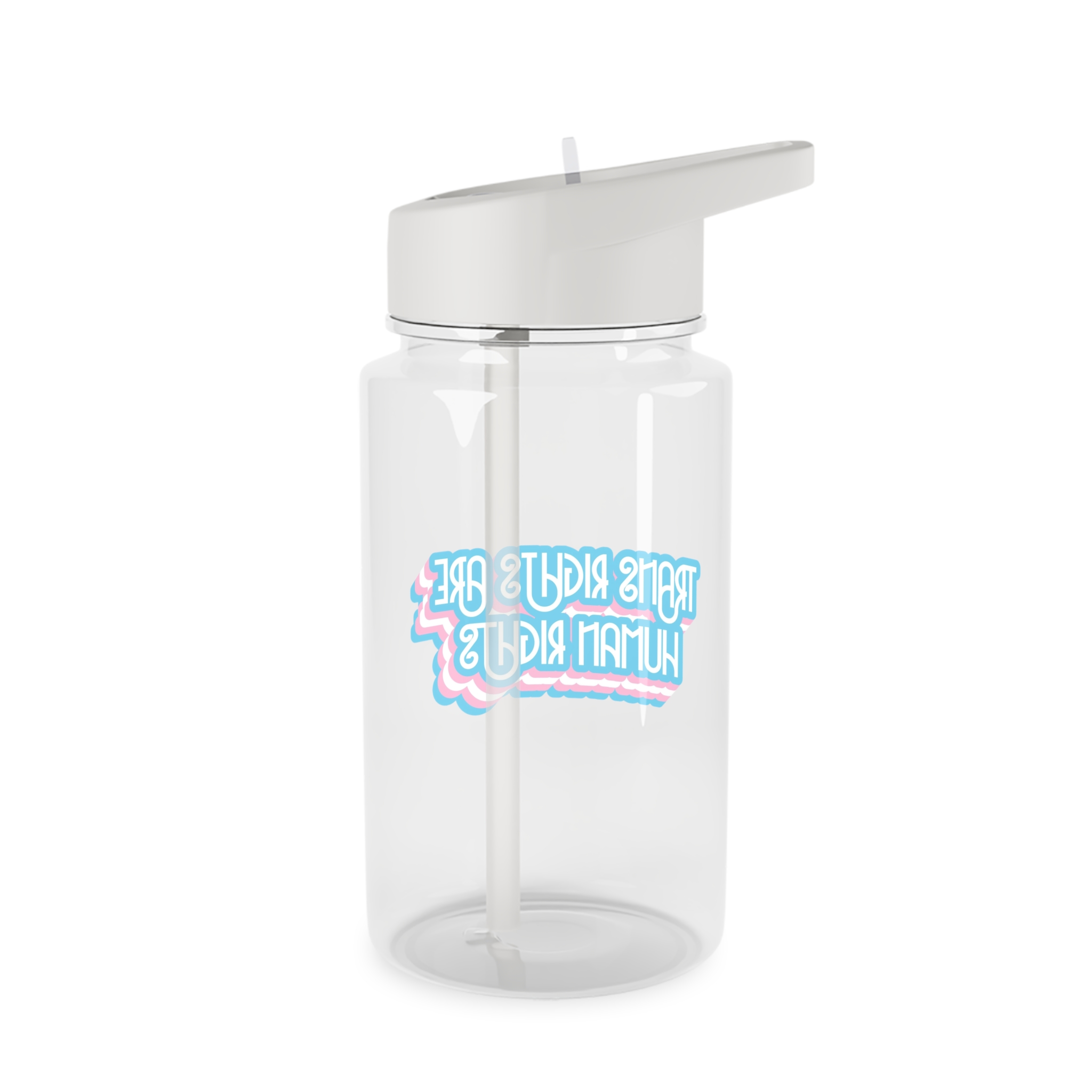 Pride Day Lettering With Human Rights Tritan Water Bottle - Image 2