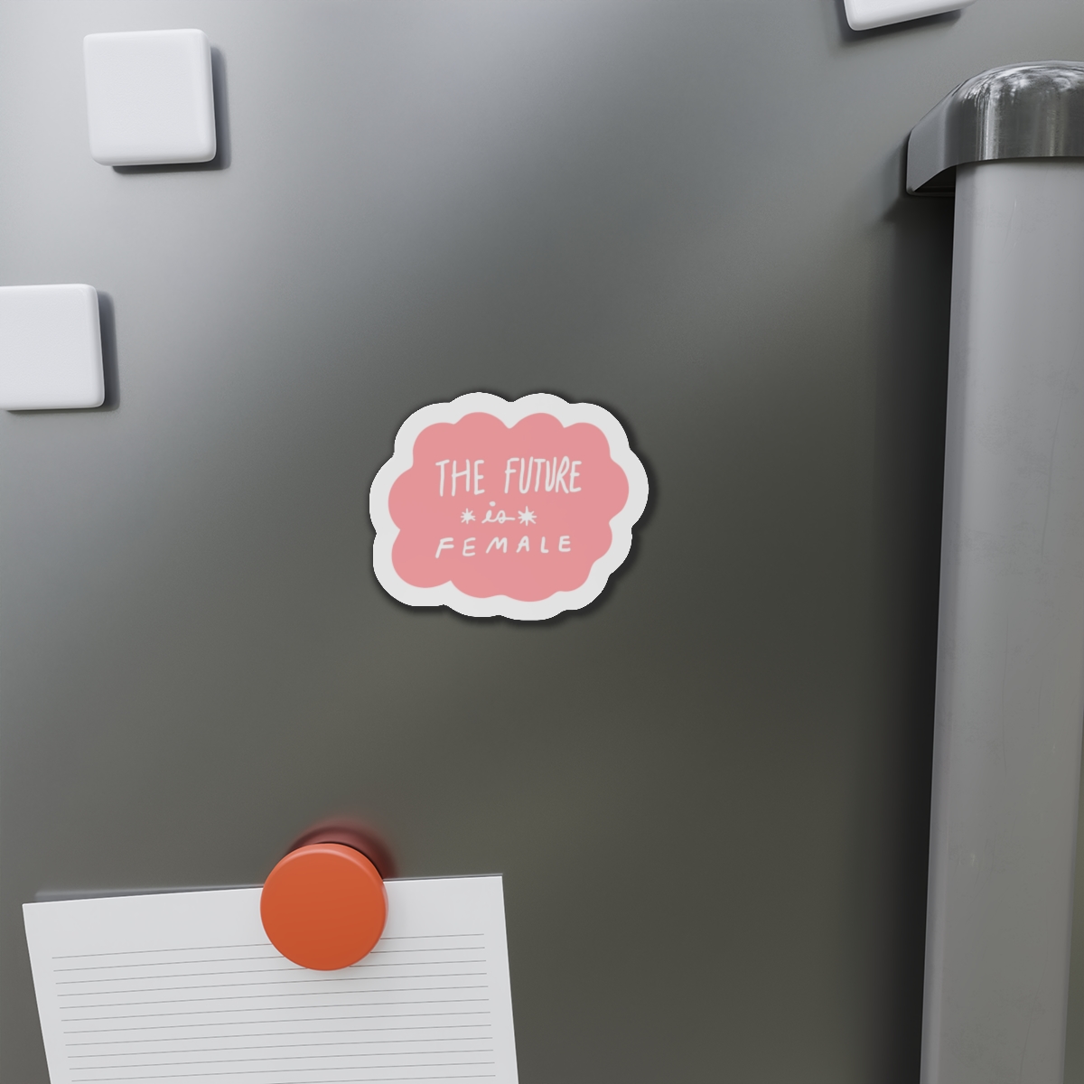 Future Is Female Sticker Collage Pink Speech Bubble Vector Die Cut Magnets - Image 8