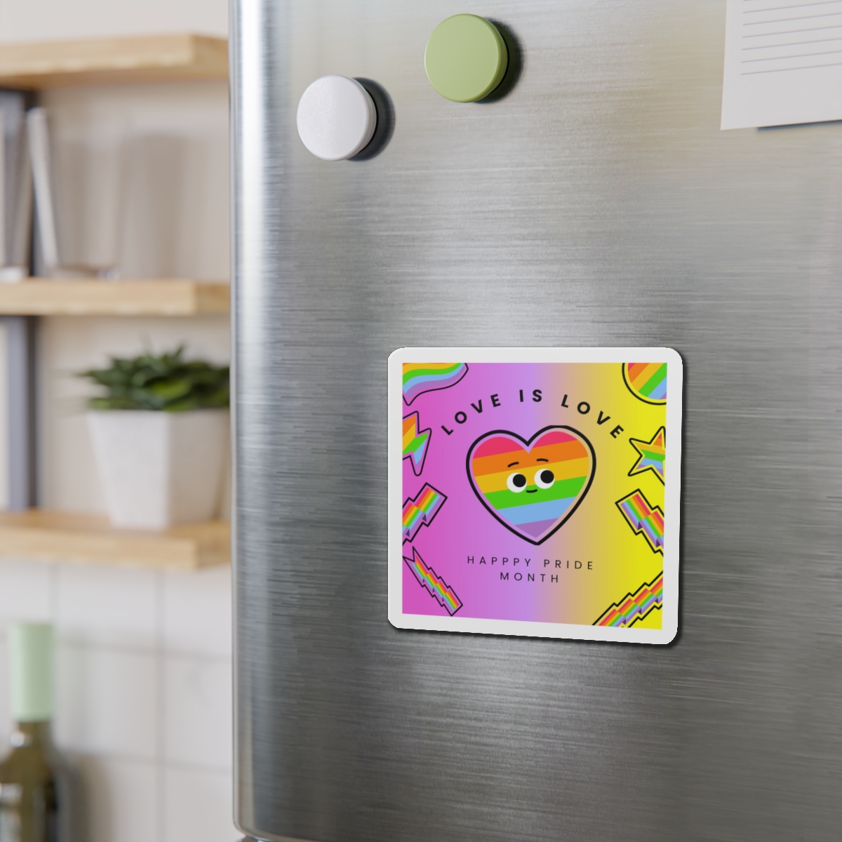 Free Vector Colorful Pride Month Die Cut Magnets - Image 9