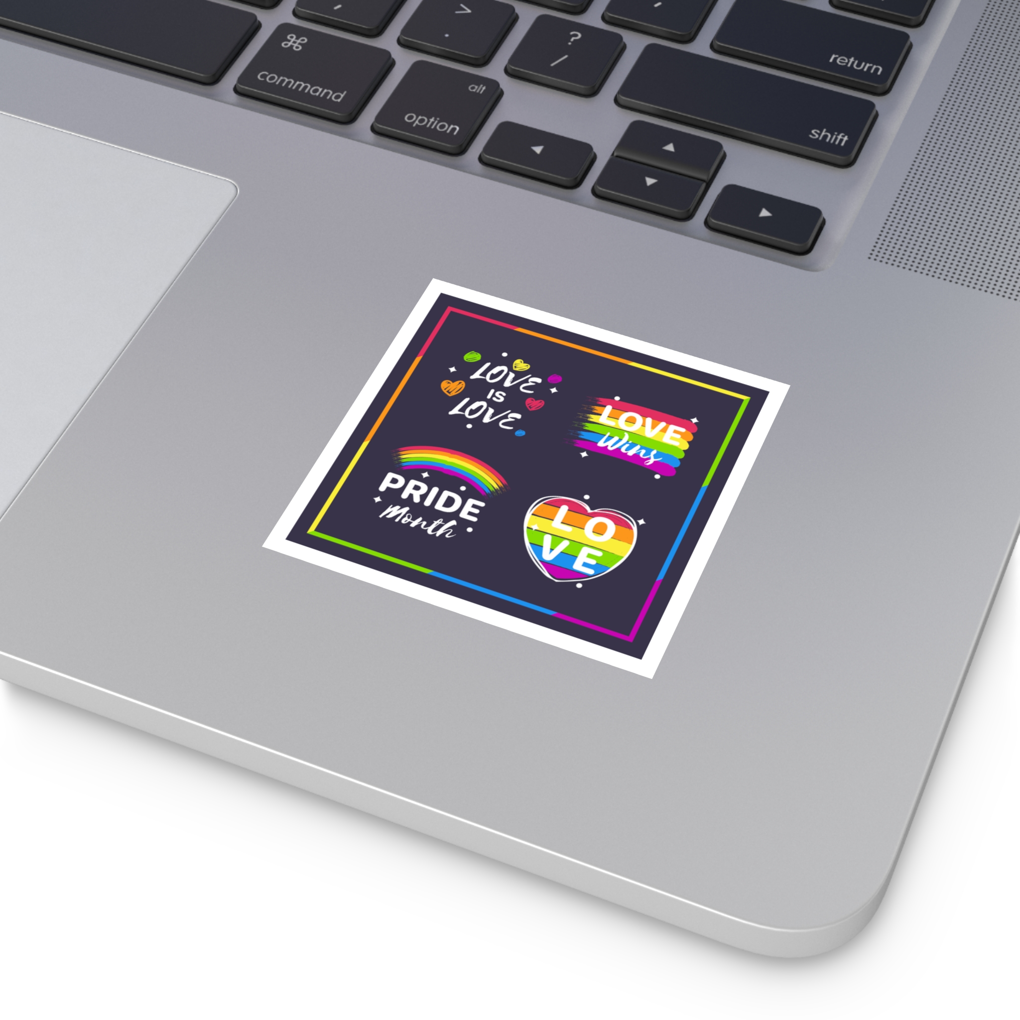 Pride Day Badges Set Laminate Stickers Square - Image 3