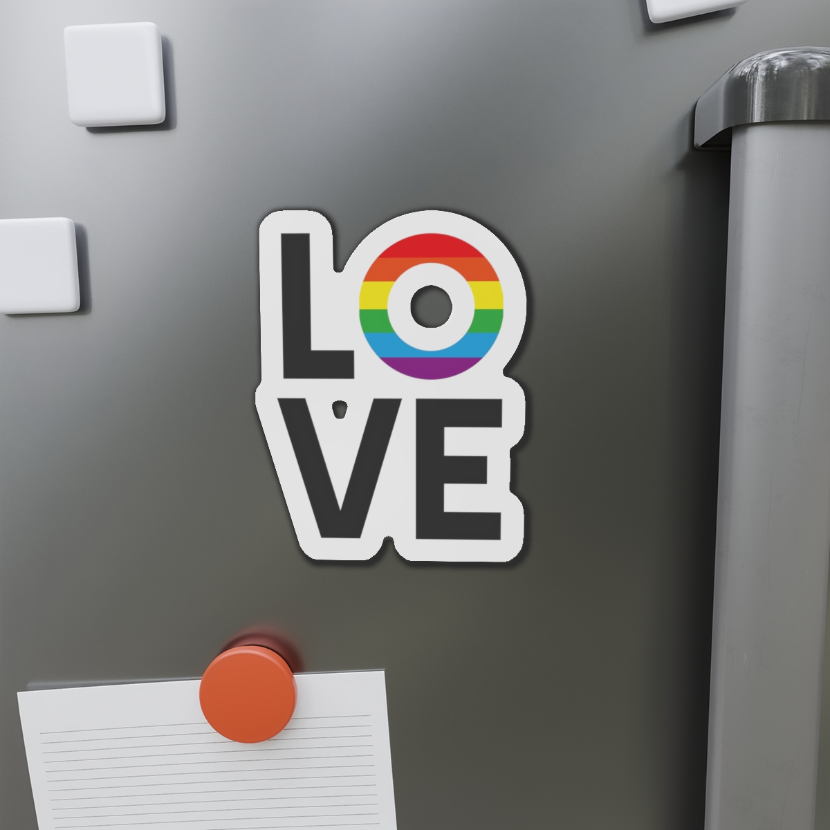 Vector Flat Lgbt Rainbow Flag Love Lettering Die Cut Magnets - Image 14