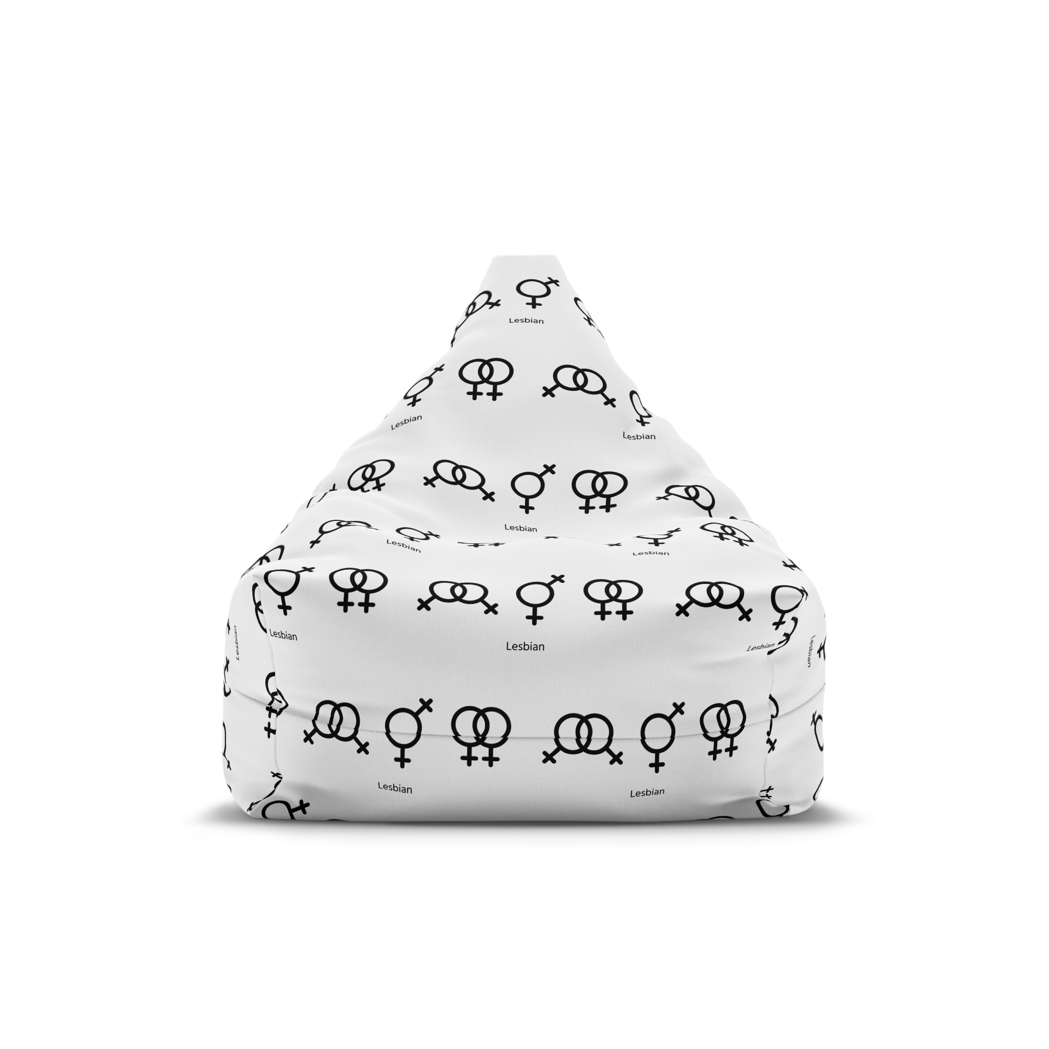Lesbian Gender Symbols Orientation Signs Vector Illustration Bean Bag Chair Cover