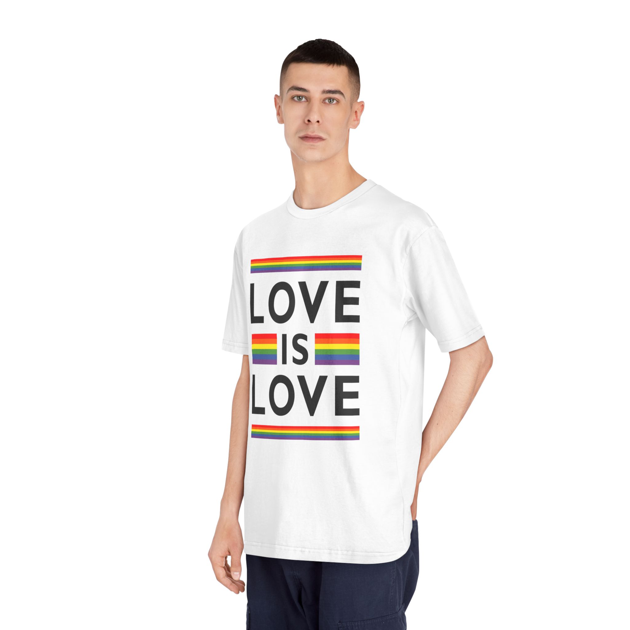 Love Is Love Lgbt Flag Symbol Pride Month Symbol - Unisex Classic Crewneck T Shirt - Image 4