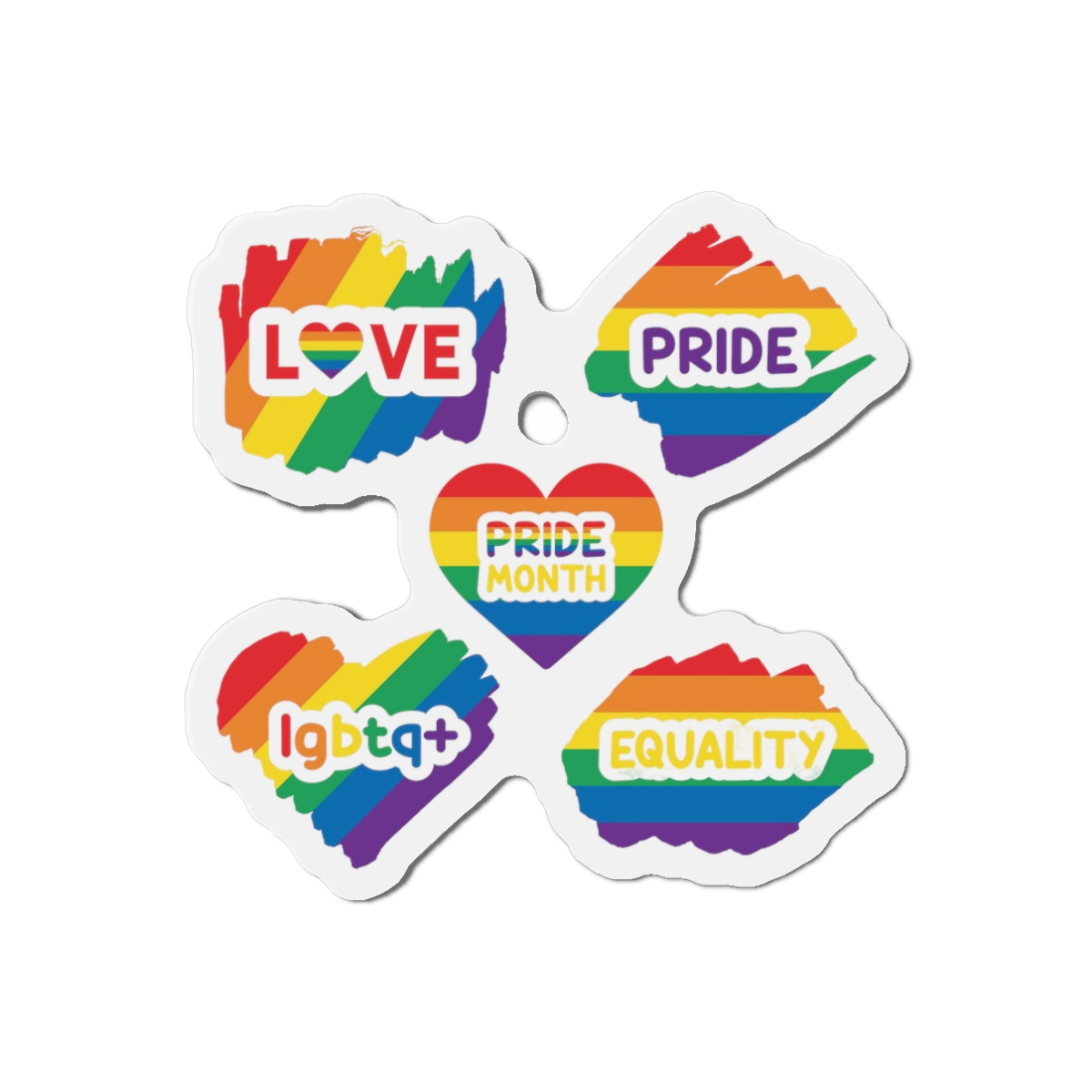 Pride Month Stickers Rainbow Lgbtq Flag Love Equality Die Cut Magnets - Image 4