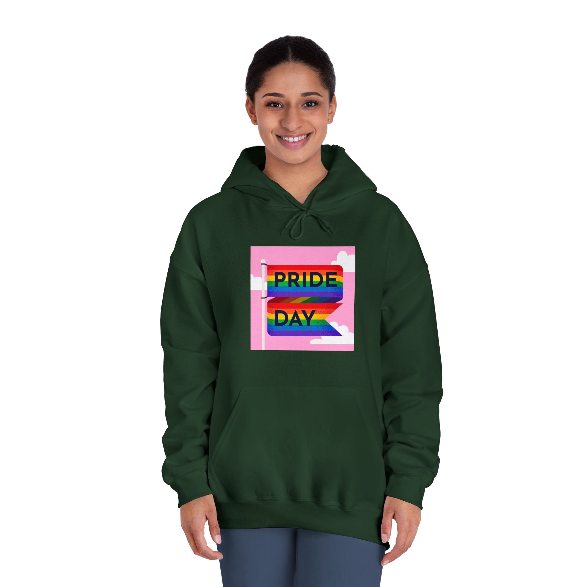 Pride Day Flag Illustration Unisex Dryblend Hooded Sweatshirt - Image 24