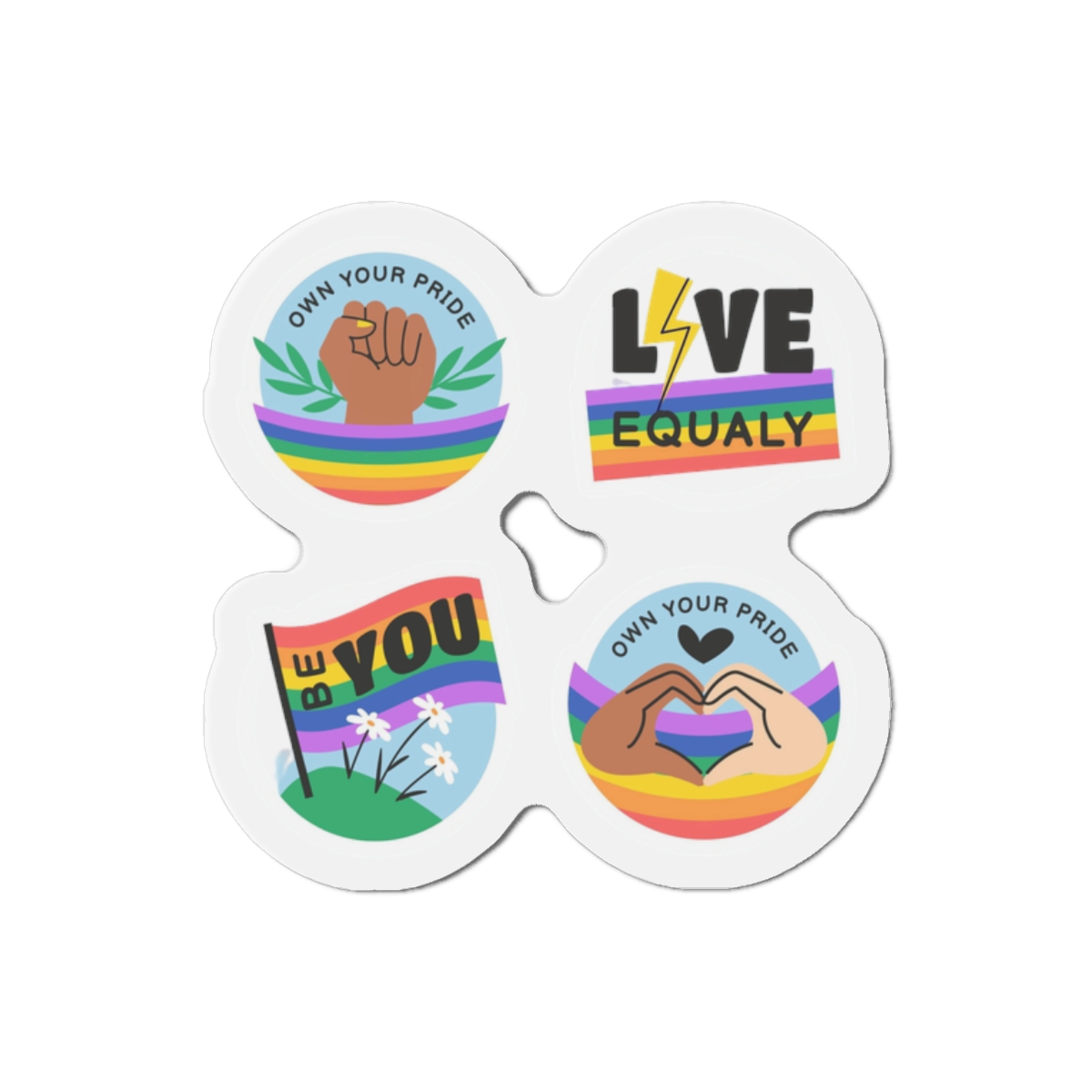 Flat Stickers Collection Lgbtqi Pride Month Celebration(1) Die Cut Magnets