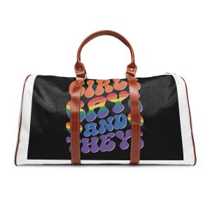 Colorful Poster With Words Girls Theyre Always Theyre Too Much Waterproof Travel Bag