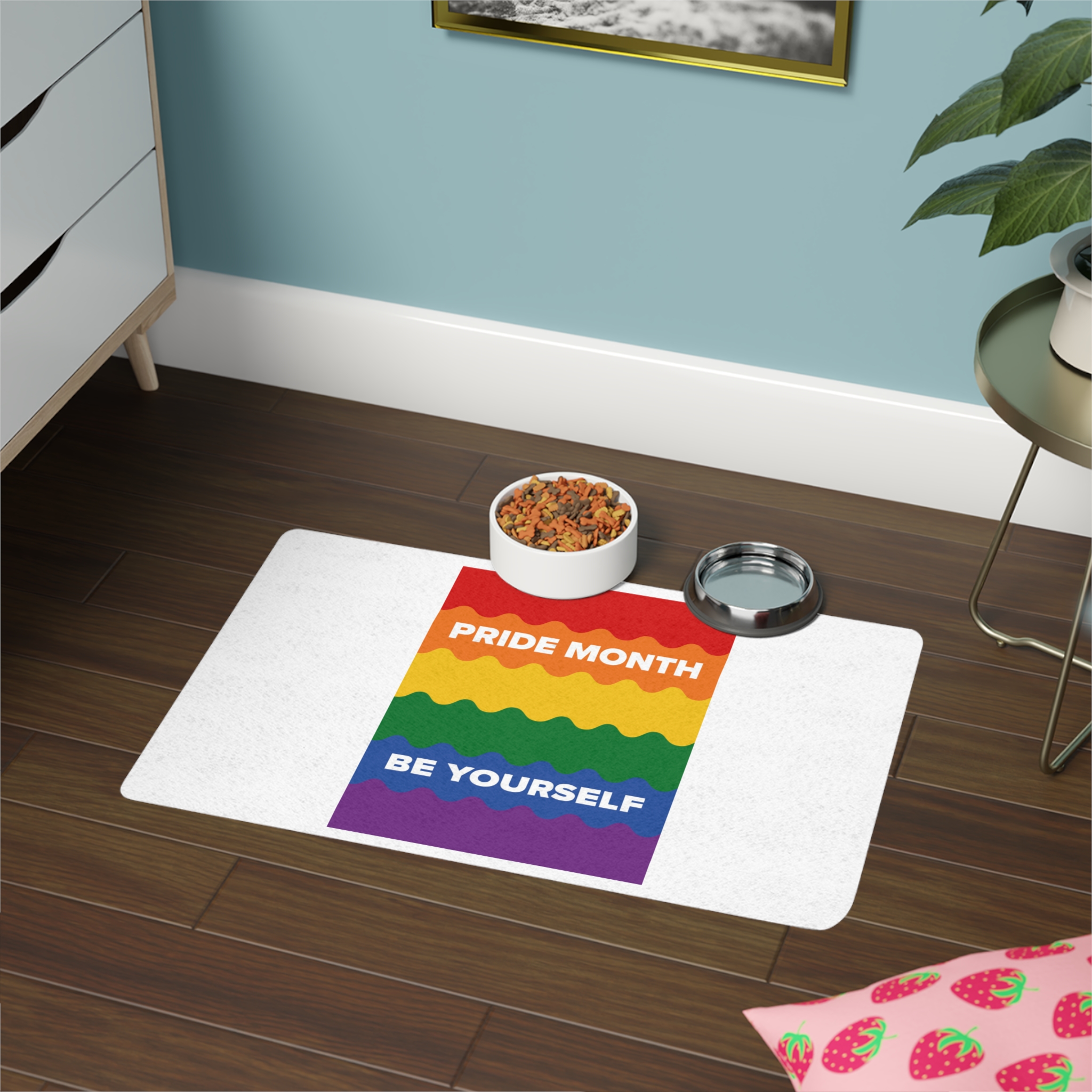 Lgbt Pride Month June Lesbian Gay Bisexual Transgender Lgbtq Flag Rainbow Vector Pet Food Mat 12x18 - Image 4