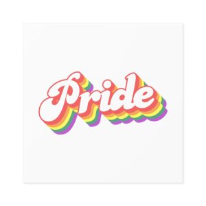 Pride Lgbt Gay Retro Tshirt Design(2) Laminate Stickers Square