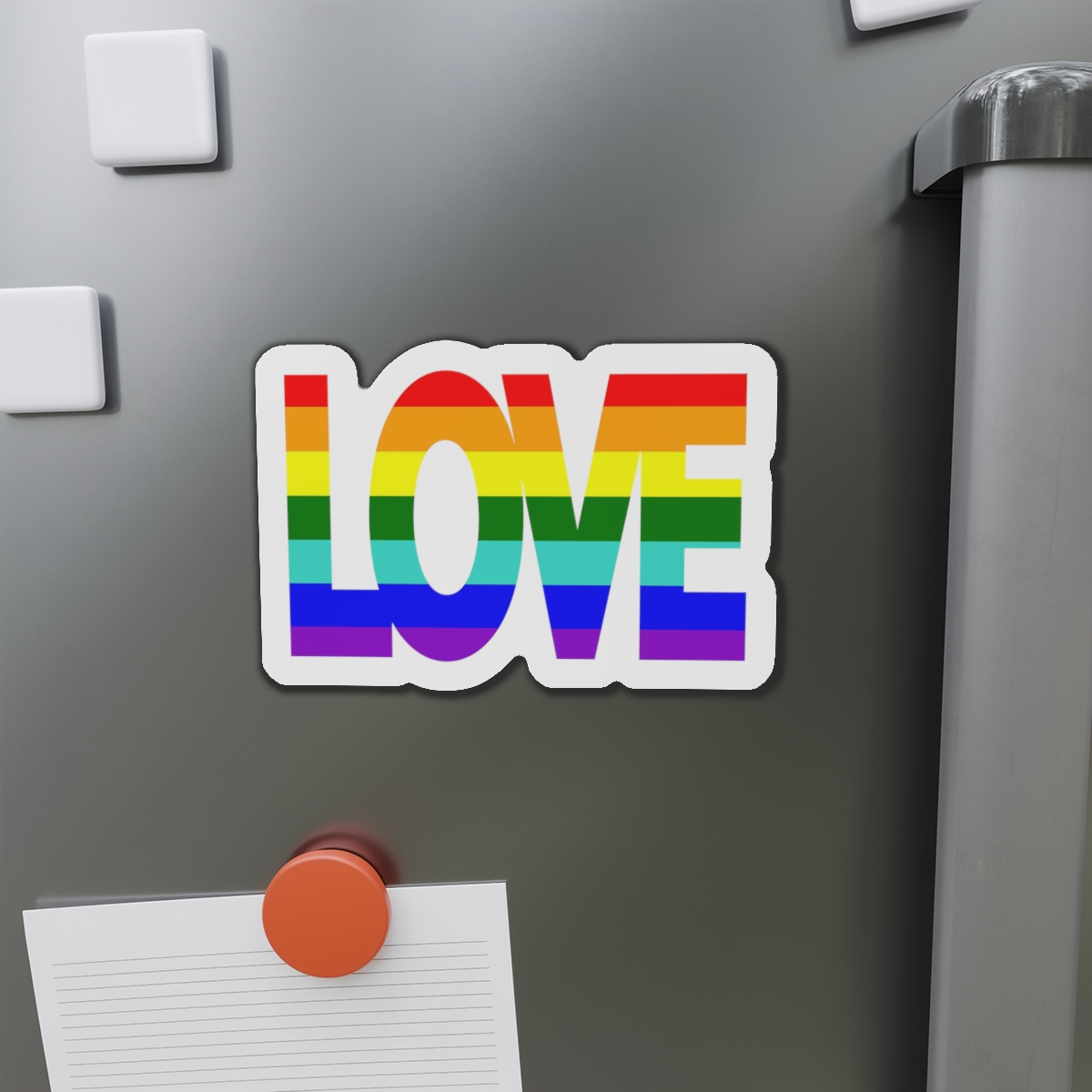 Lgbt Pride Flag Rainbow Flag Background Multicolored Peace Flag Movement Original Colors Symbol Die Cut Magnets - Image 14