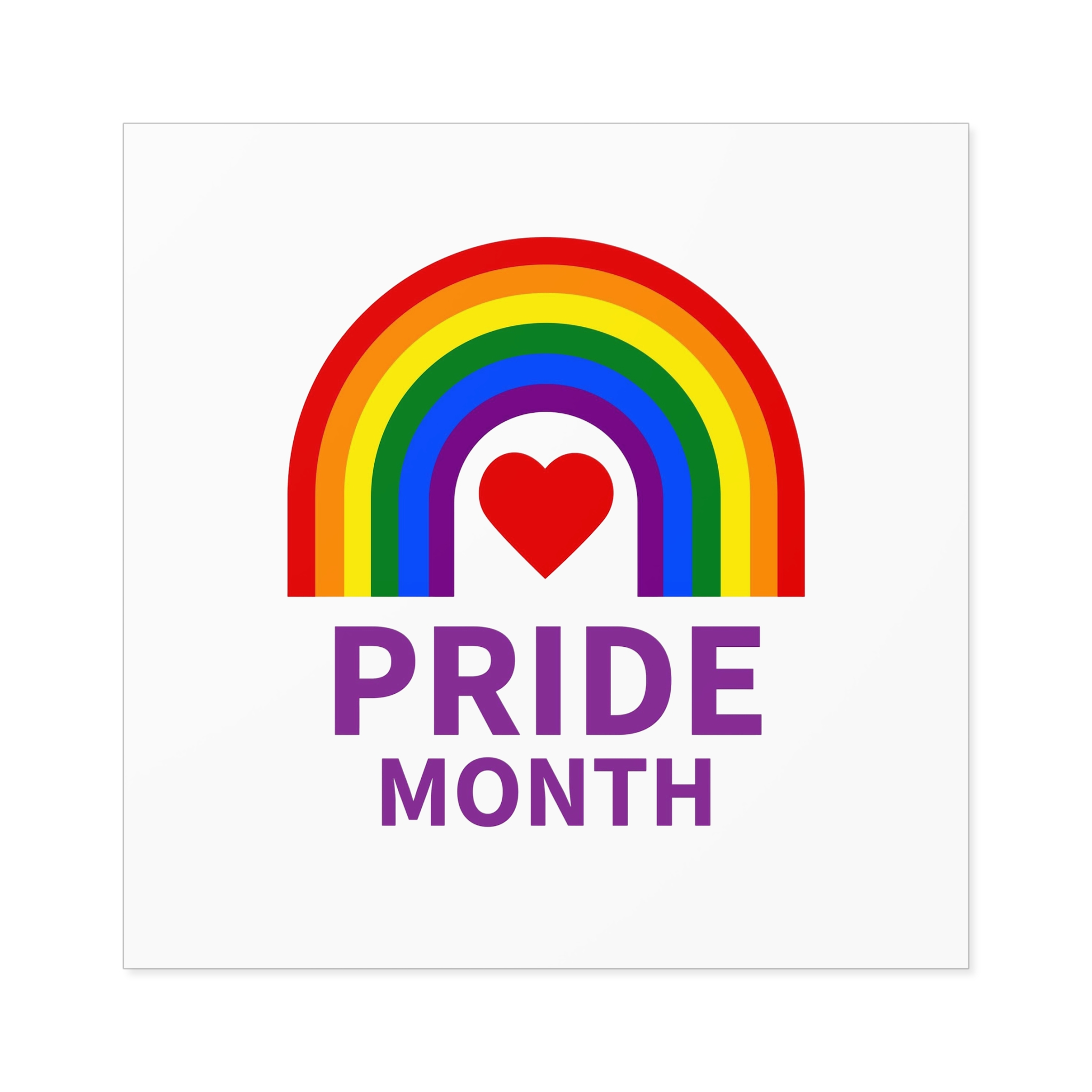 Pride Month Logo Template Design Laminate Stickers Square - Image 57