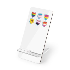 Flat Pride Month Lgbt Flags Collection Mobile Display Stand For Smartphones
