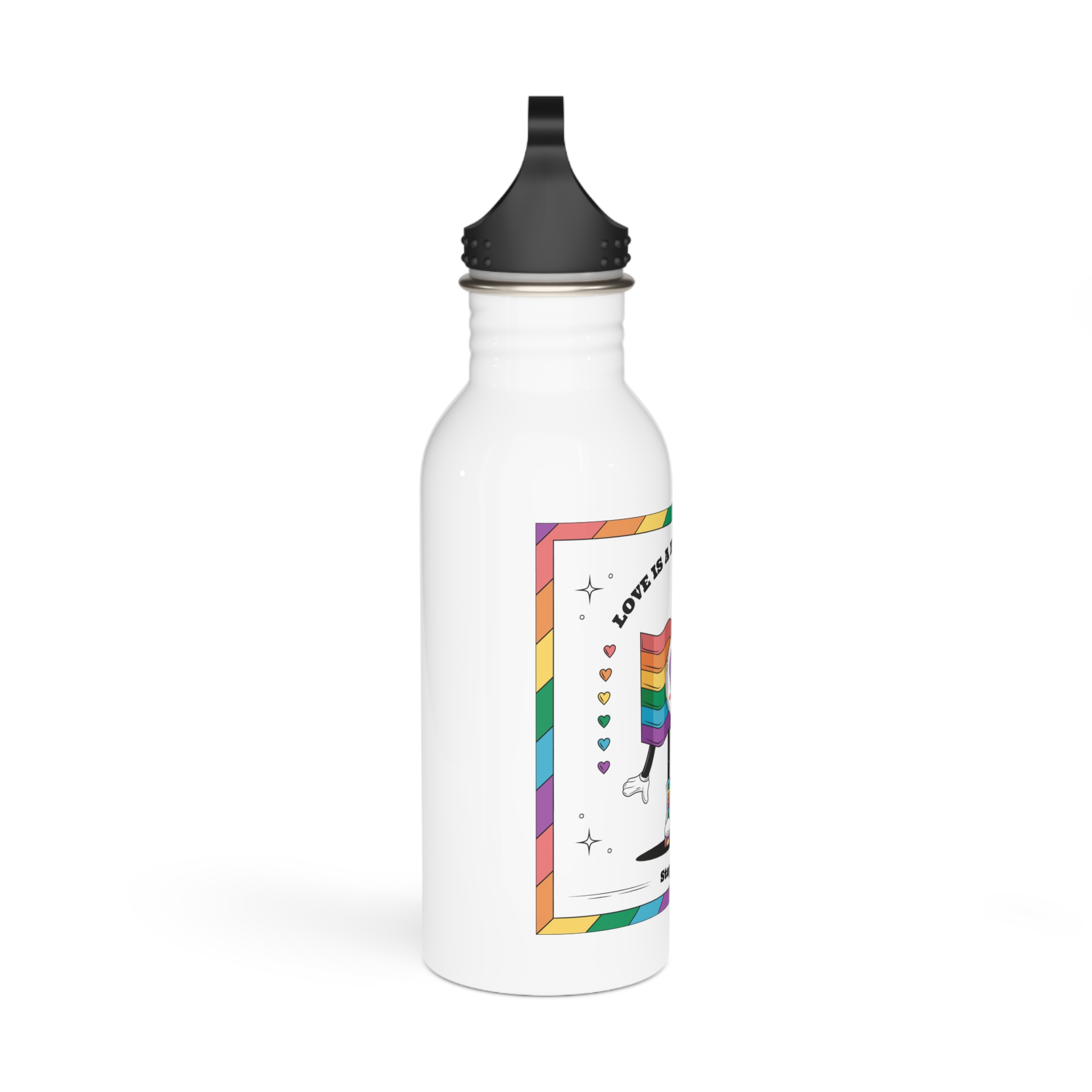 Hand Drawn Illustration Pride Month Celebration(7) Stainless Steel Water Bottle - Image 2