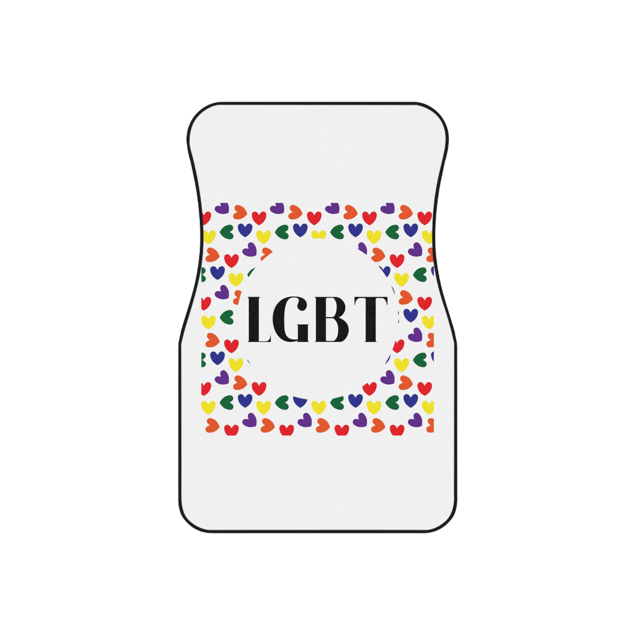 Seamless Pattern With Hearts Lgbt Colors Lgbt Pattern Car Mats Set Of 4 - Image 2