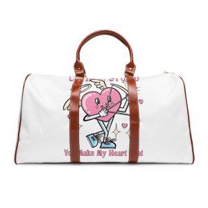 Love Cupid Holding Bow Tshirt Design Waterproof Travel Bag