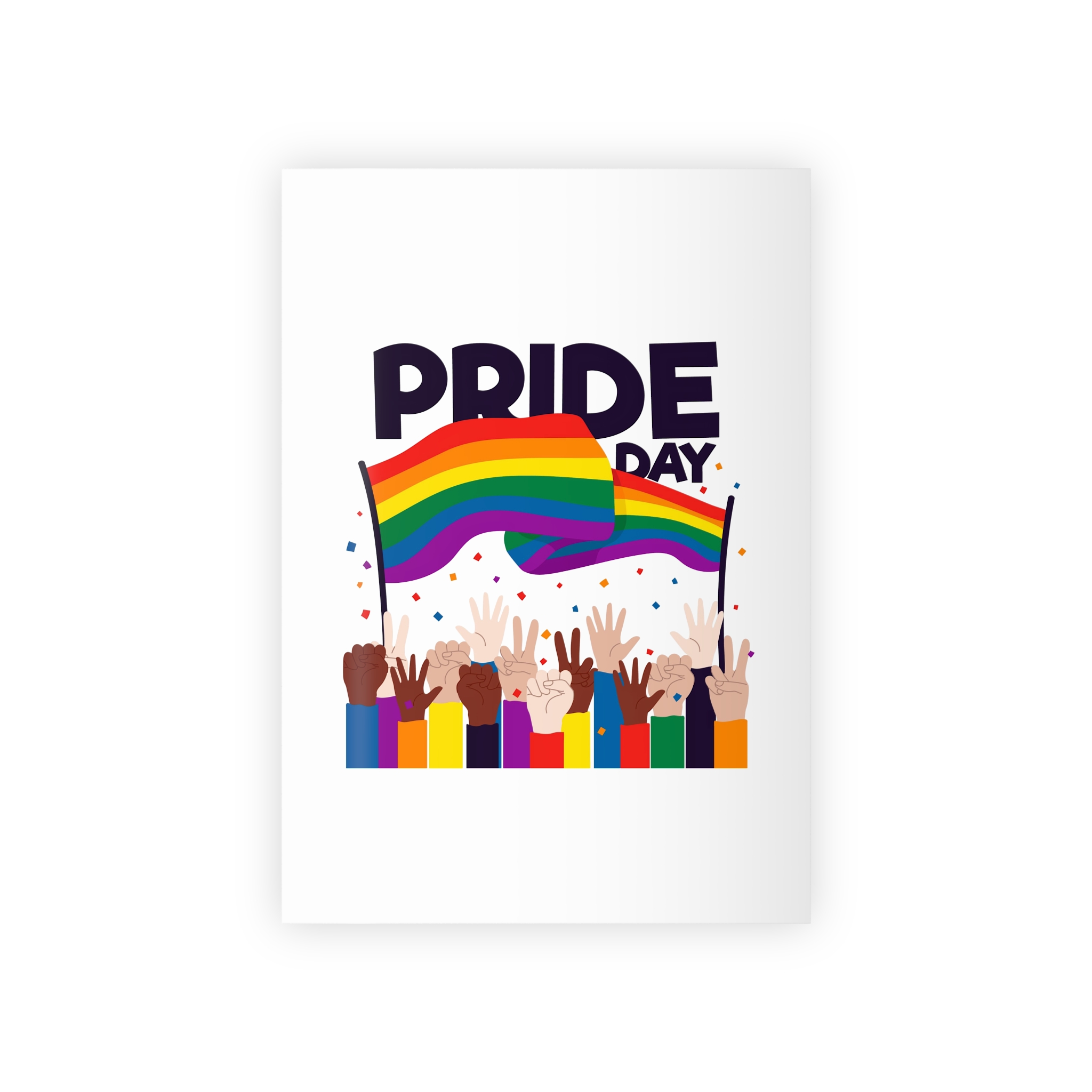 Pride Day Event With Rainbow Flag Theme Gift Wrapping Paper Rolls 1pc