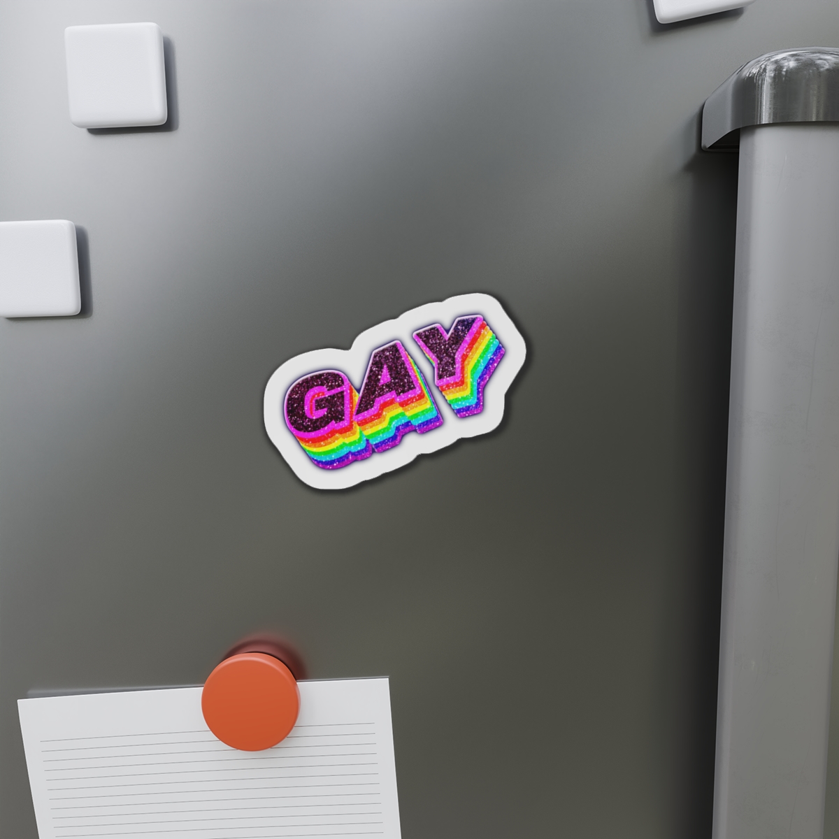 Gay Word Rainbow 3d Png Word Art Die Cut Magnets - Image 8