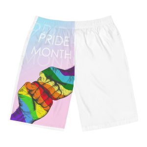 Rainbow Colored Hand Fist Fist Gesture Gay Pride Month Background Lgbt Concept Mens Board Shorts Aop