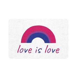 Colorful Rainbow Shape Bisexual Pride Flag Happy Pride Day Lgbtqia Community Pride Month Vector Hand Drawn Doodle Posters Stickers Logo Cards (1) Pet Food Mat 12x18