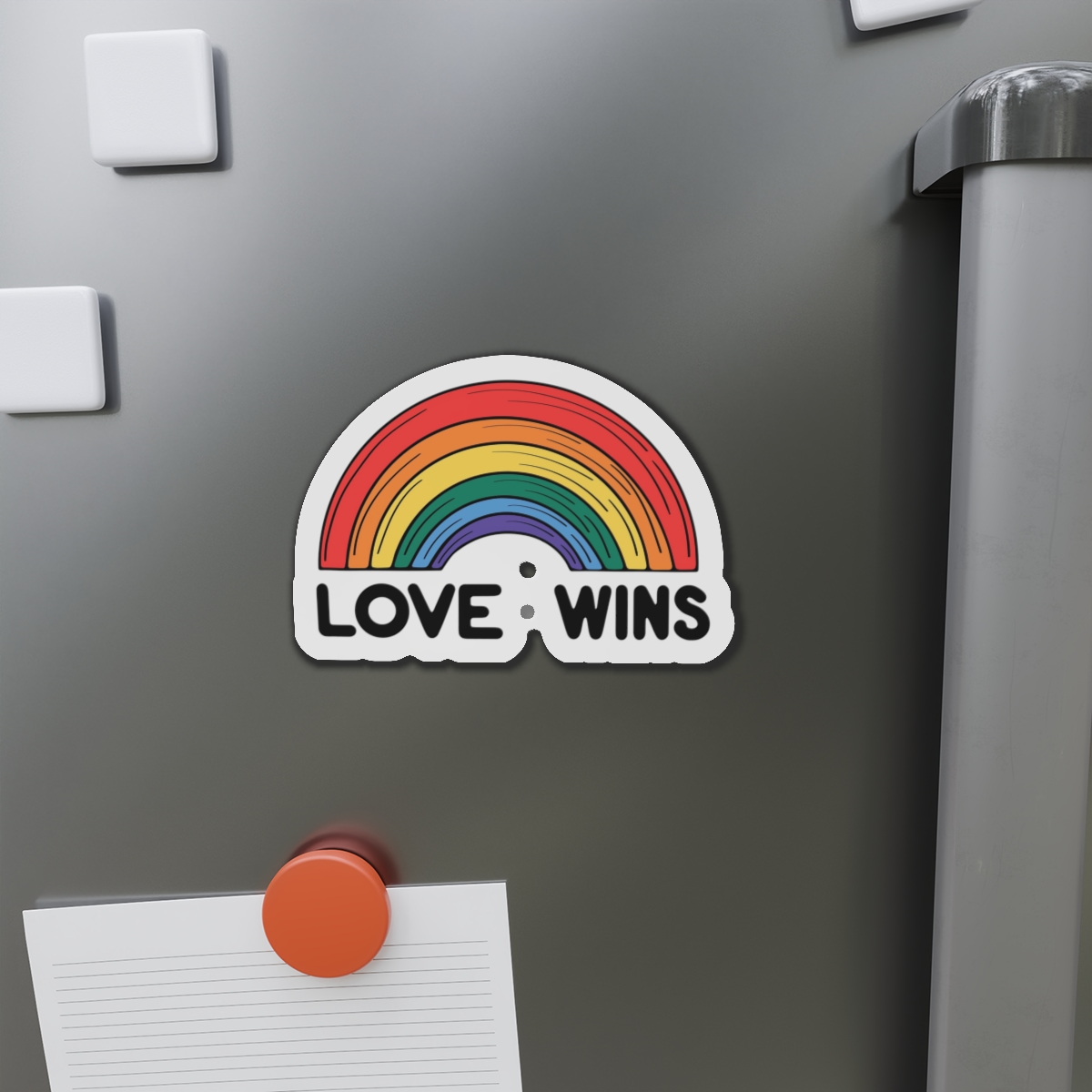 Love Wins Rainbow Pride Illustration Die Cut Magnets - Image 11
