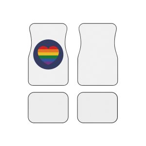 Lgbt Pride Month June Lesbian Gay Bisexual Transgender Lgbtq Flag Rainbow Vector(5) Car Mats Set Of 4