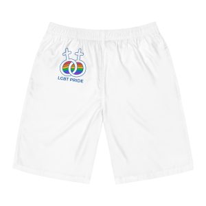 Hand Drawn Pride Month Lgbt Logo Template Mens Board Shorts Aop