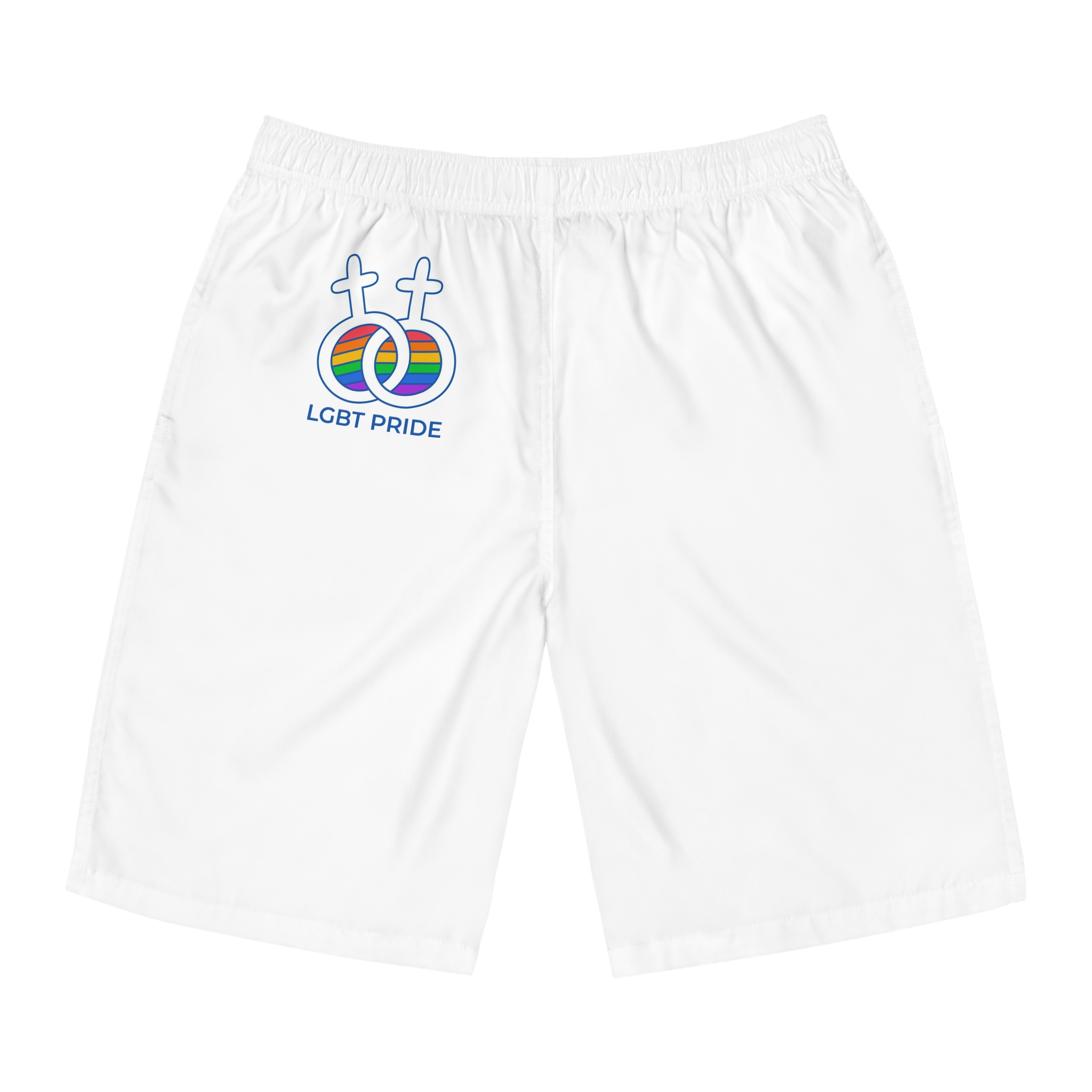 Hand Drawn Pride Month Lgbt Logo Template Mens Board Shorts Aop