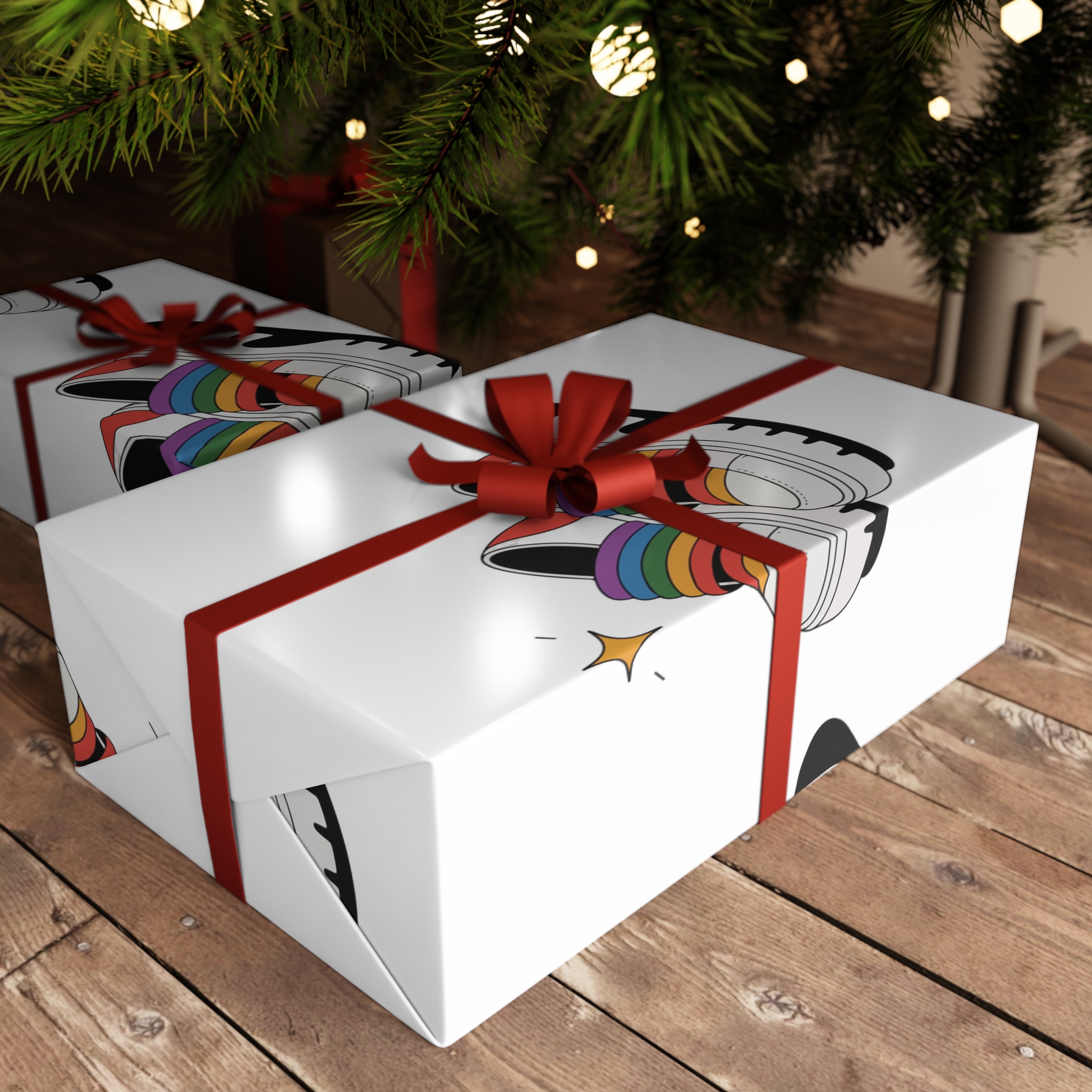 Rainbow Shoes Gift Wrapping Paper Sheets 1pc - Image 6