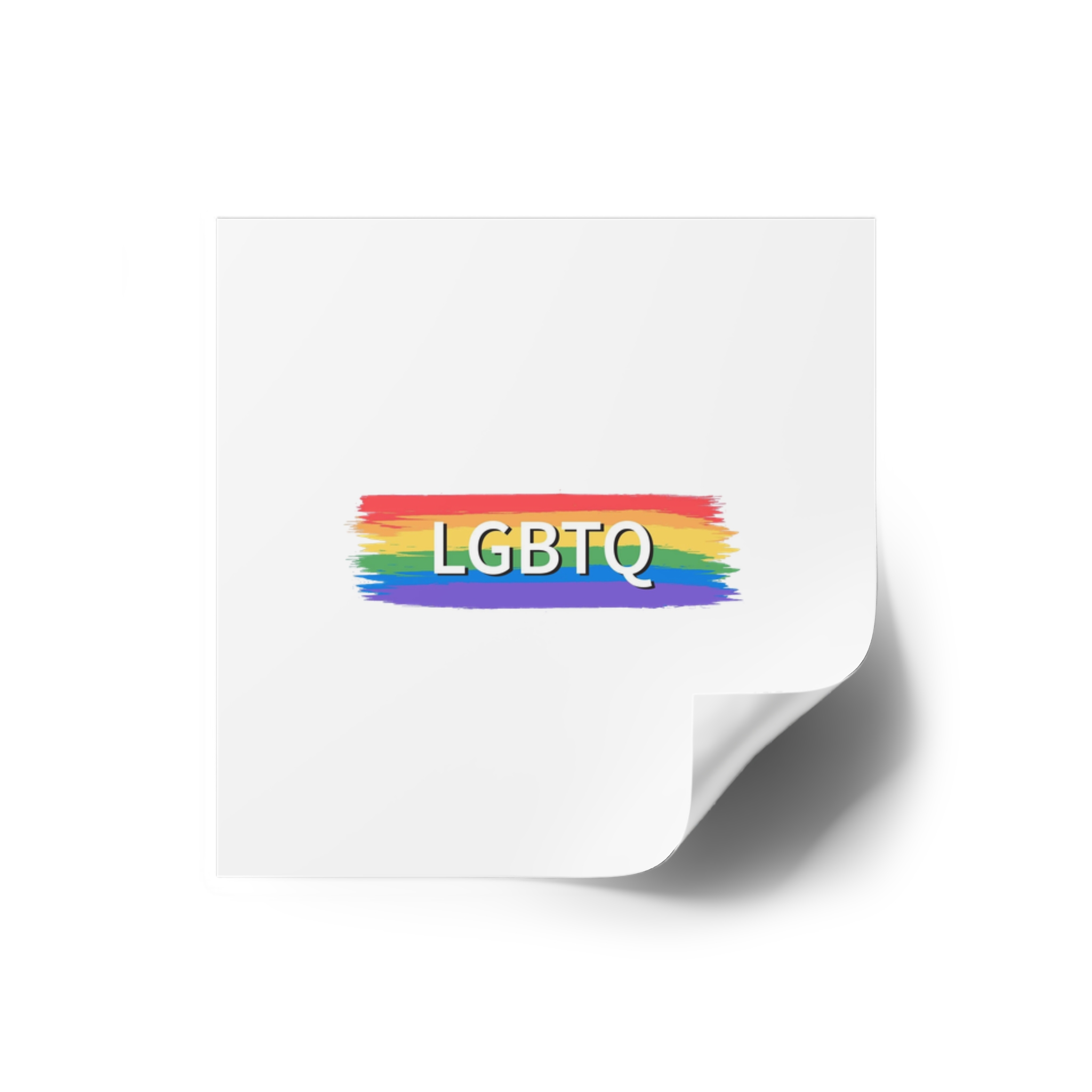 Lgbtq Rainbow Flag Pride Month June Colorful Brush Stroke Lgbtq Flag Vector Illustration Laminate Stickers Square - Image 2