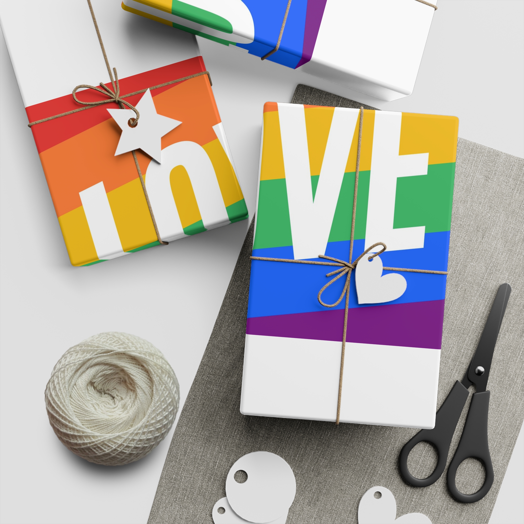 Lgbt Flag 5 Gift Wrapping Paper Sheets 1pc - Image 2